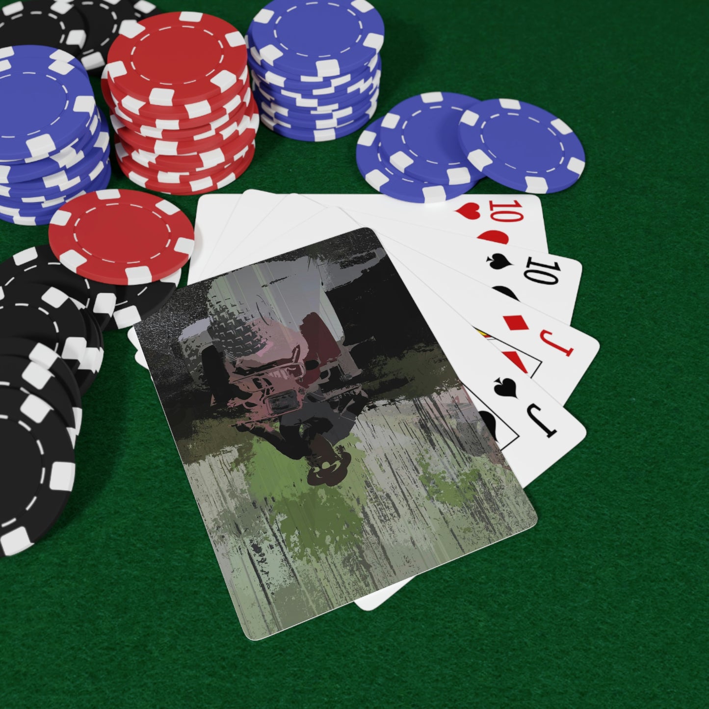 Custom Poker Cards ... 3-Wheeln' N' Groovin The Mountain Roads ... Central Idaho ... Original Works ...
