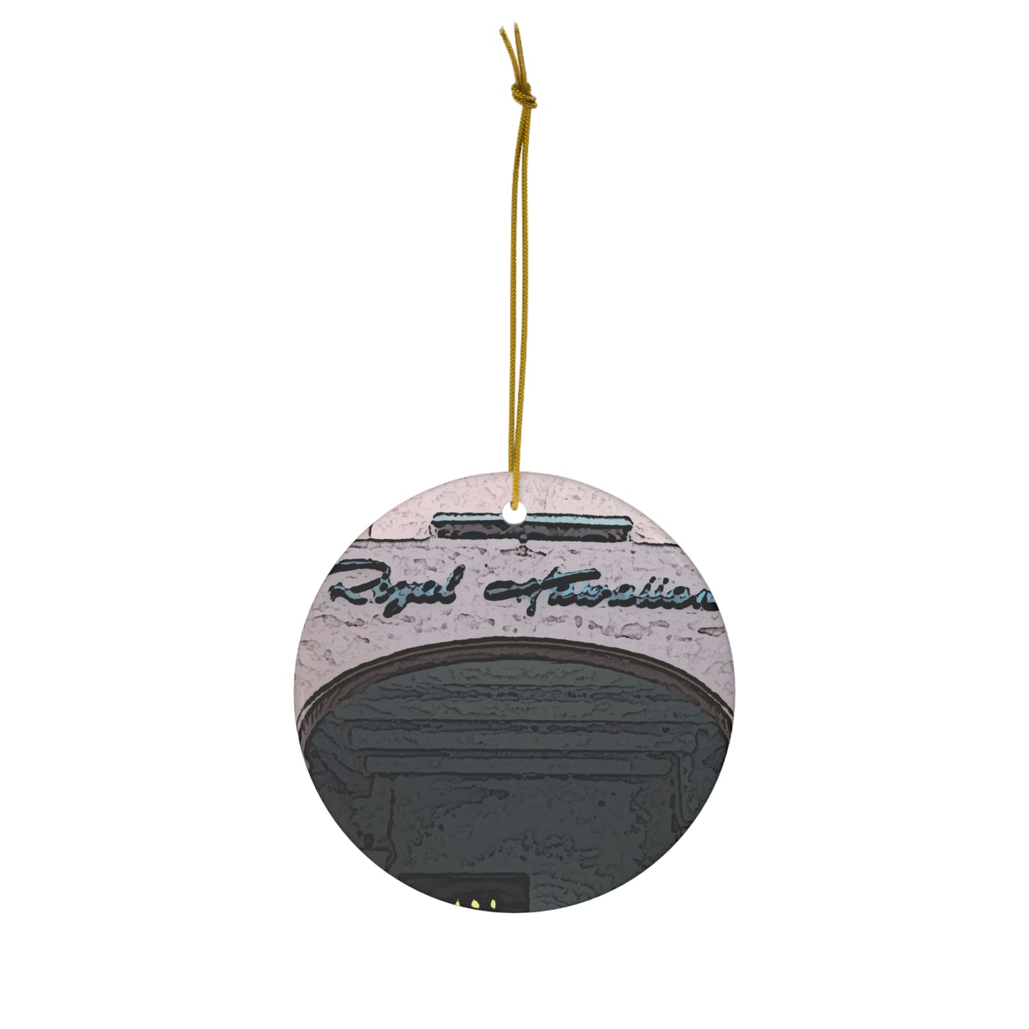 Ceramic Ornament, 1-Pack ... "La Grande Entree" At: 'The Pink Palace' ... The Royal Hawai'ian ... Honolulu, HI ... '27Oct2014' ... Original Works ...