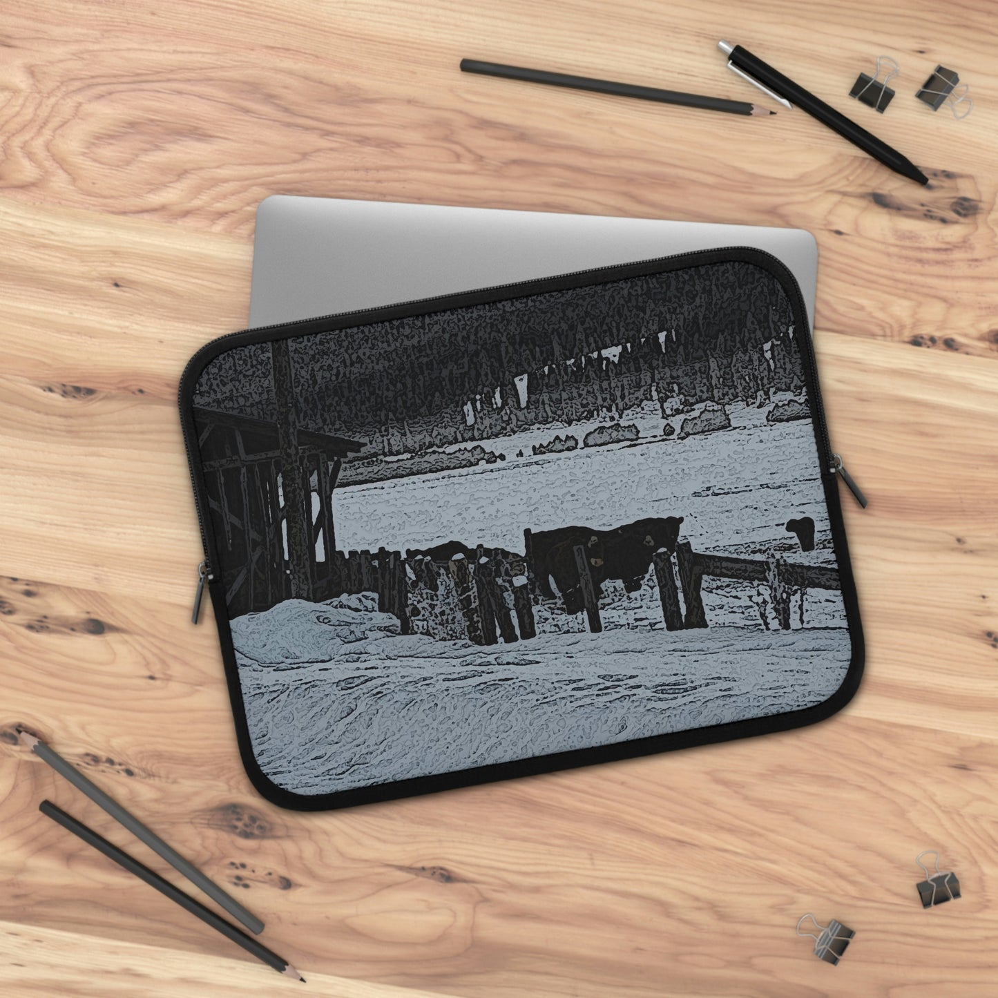 Laptop Sleeve ... A Quiet Morning ... "Along The Red River & Nature Preserve Plateau" ... Jan23 ... Original Works ...