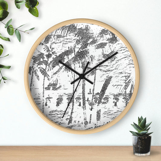 Wall Clock ... "The Royal Hawai'ian: Waikiki Beach_Beach" ... Honolulu, HI ... Ocotber 2014 (Halloween) ... Original Works ...