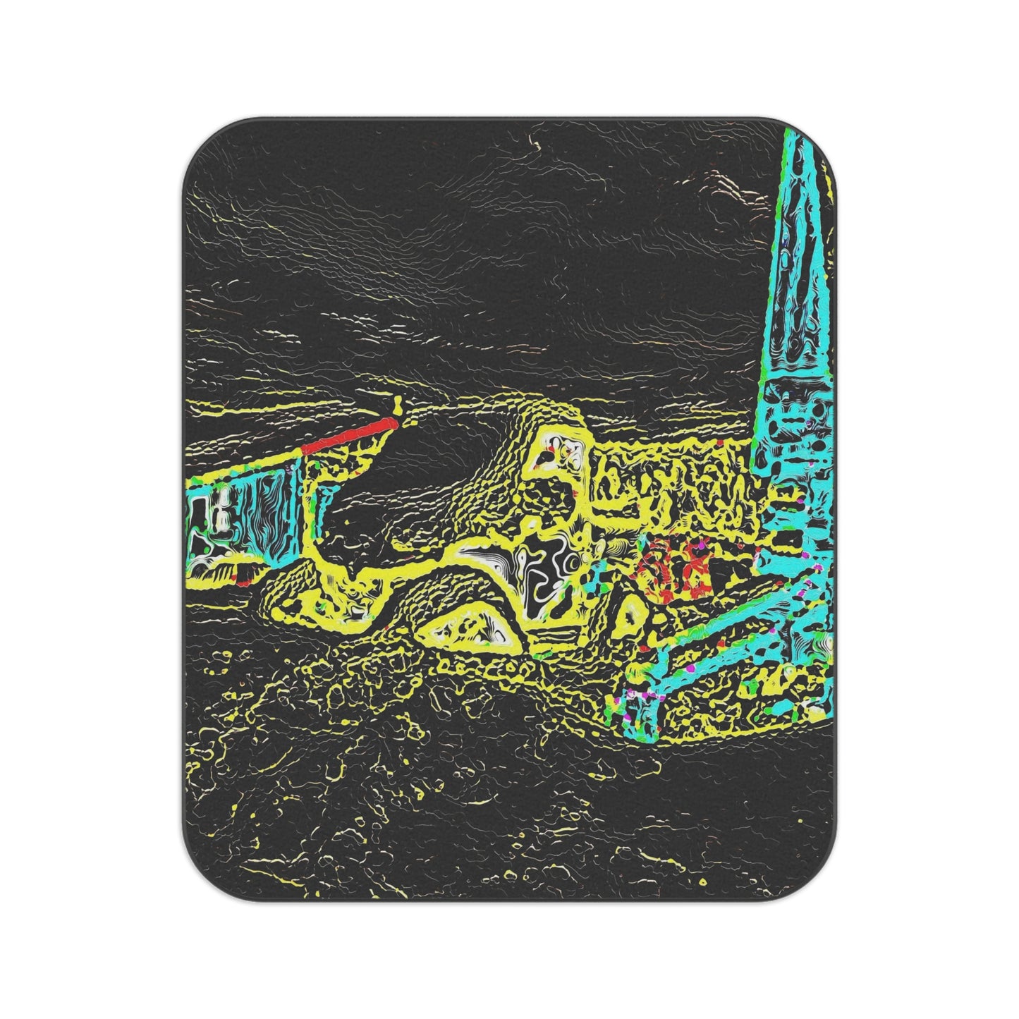 Picnic Blanket ...  "Snow Vehicle In Snow Storm At-Rest" ... Circa 12Mar23 ... Central Idaho ... 18-Hours Rendering Time: Original Works ...