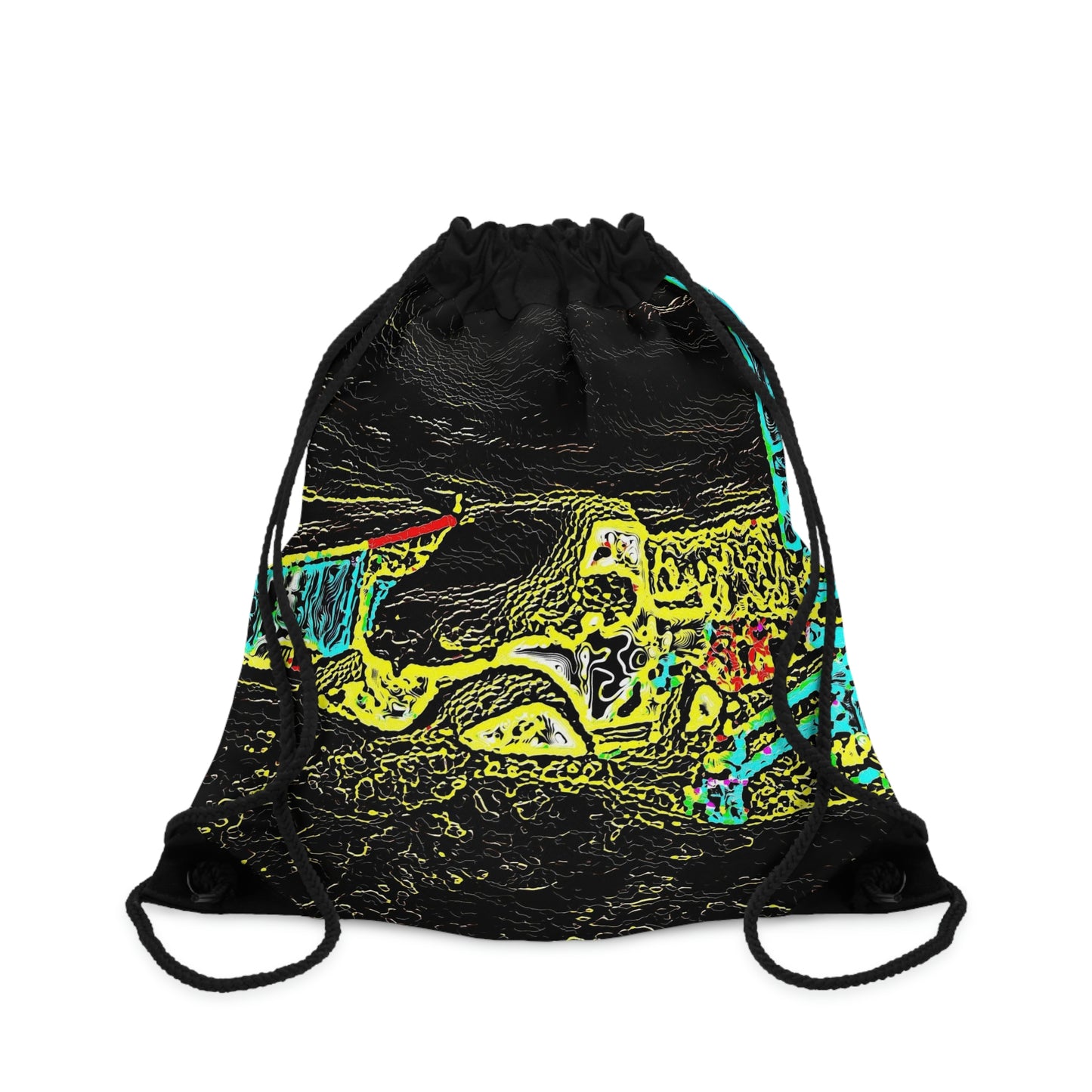 Drawstring Bag ... "Snow Vehicle In Snow Storm At-Rest" ... Circa 12Mar23 ... Central Idaho ... 18-Hours Rendering Time: Original Works ...