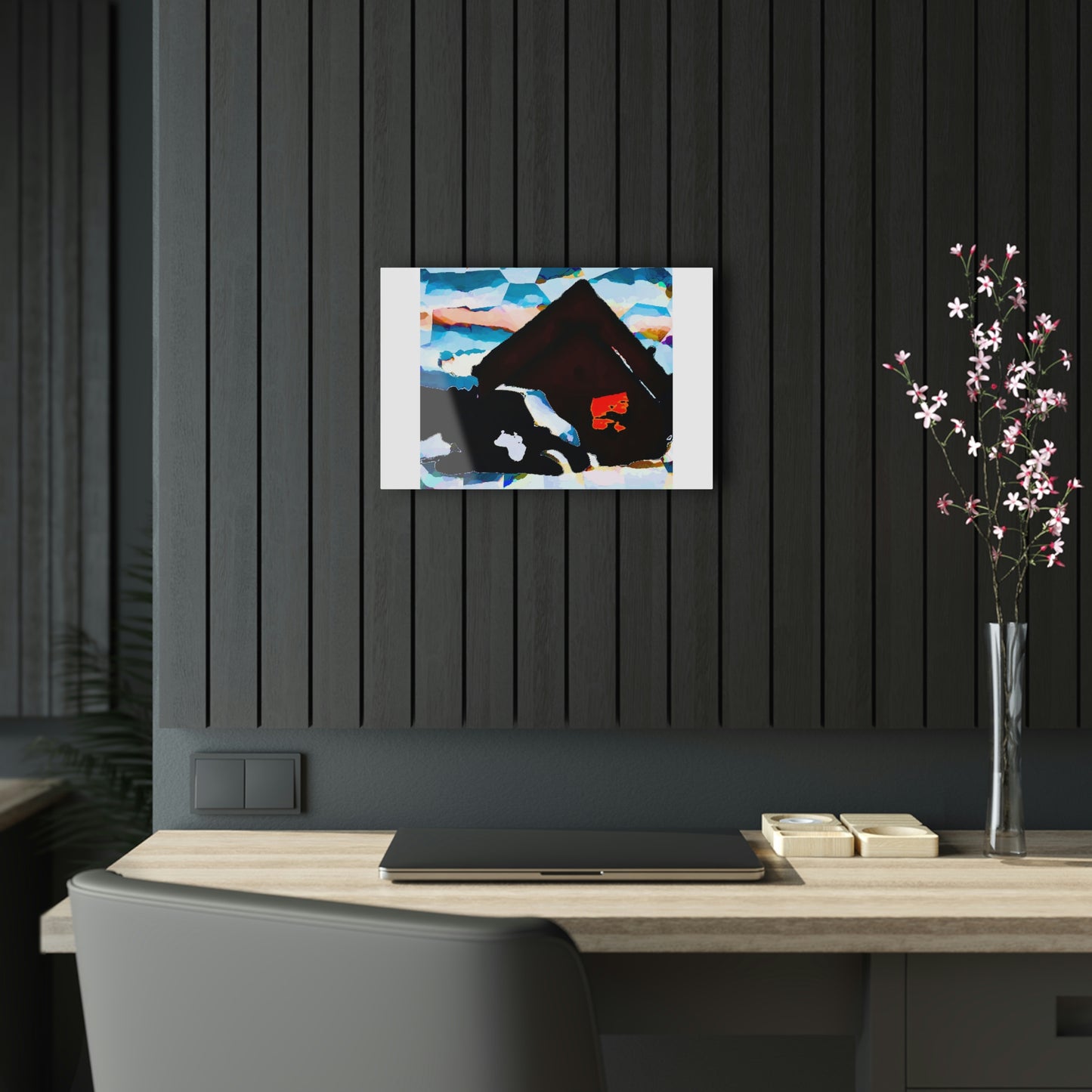 Acrylic Prints ... After An Intense Snow Storm ... 'Digging Out' ... A Vehicle & Cabin "In The Mountains" ... March 2023 ... Original Works ...
