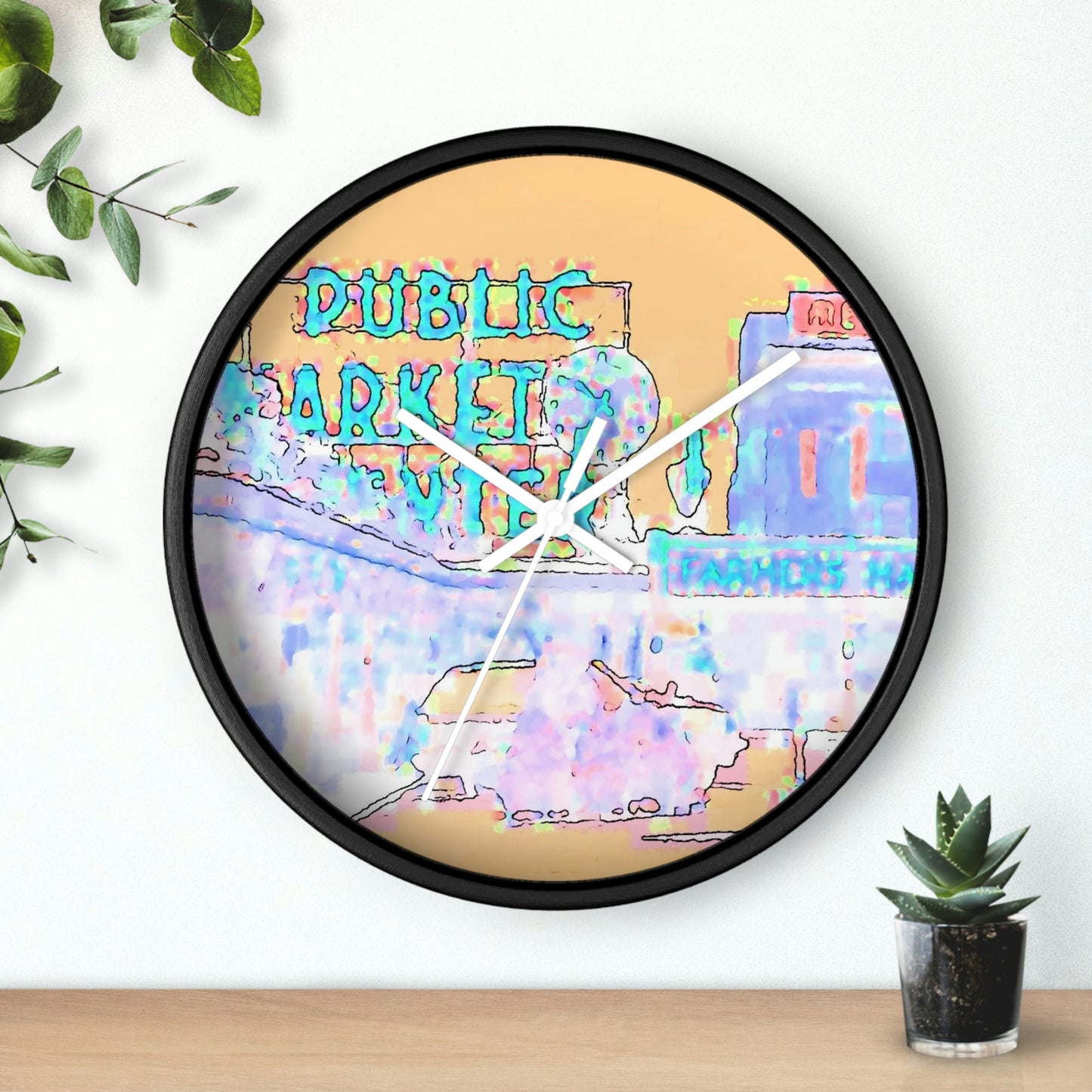 Wall clock ... 'Keep Time' ... The Market-Way ... "At Seattle's World Famous Pike Place Market."