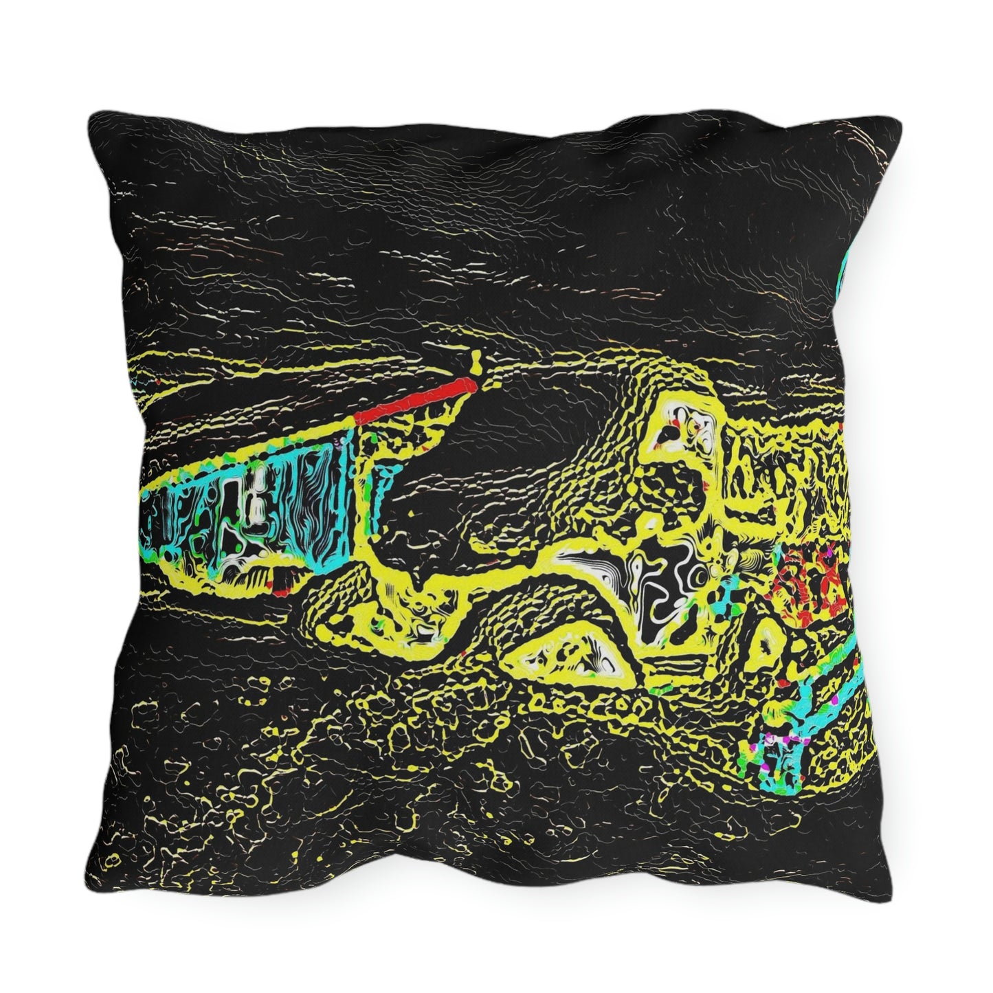 Outdoor Pillows ...  "Snow Vehicle In Snow Storm At-Rest" ... Circa 12Mar23 ... Central Idaho ... 18-Hours Rendering Time: Original Works ...