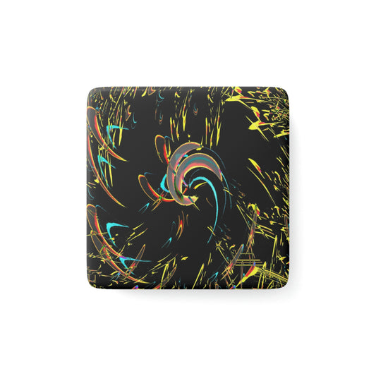 Porcelain Magnet, Square ... "Waning Moon" ... Central Idaho ... October 2022 ... Rendering Time: 22 Hours ... Original Works ...