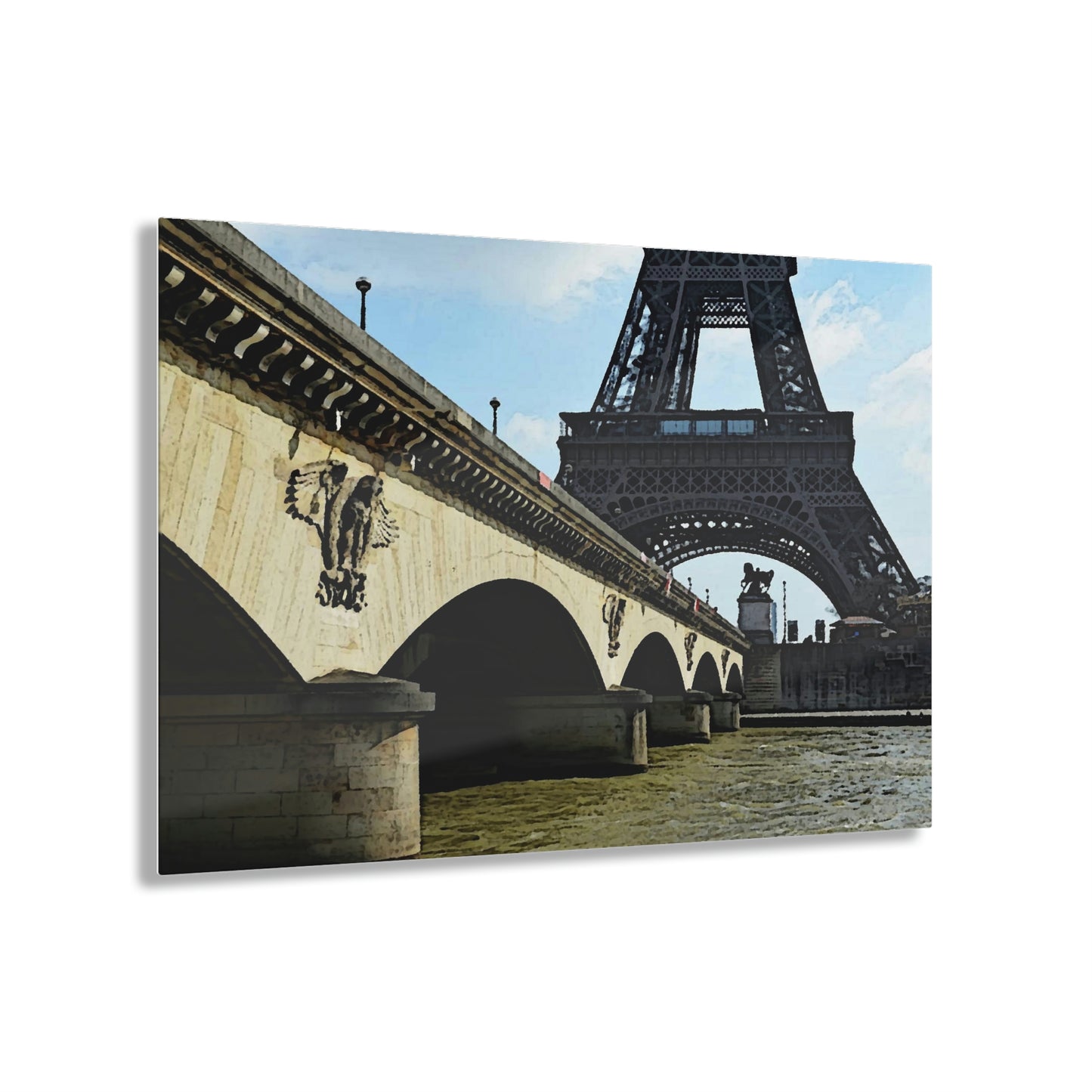 Acrylic Prints ...  Le Tour D'Eiffel ..."Along The Water" ... Barbara Joan Bonnell-Holt ... Le Voyage De Paris: 1972 ... Original Works ...