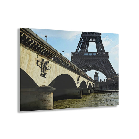 Acrylic Prints ...  Le Tour D'Eiffel ..."Along The Water" ... Barbara Joan Bonnell-Holt ... Le Voyage De Paris: 1972 ... Original Works ...