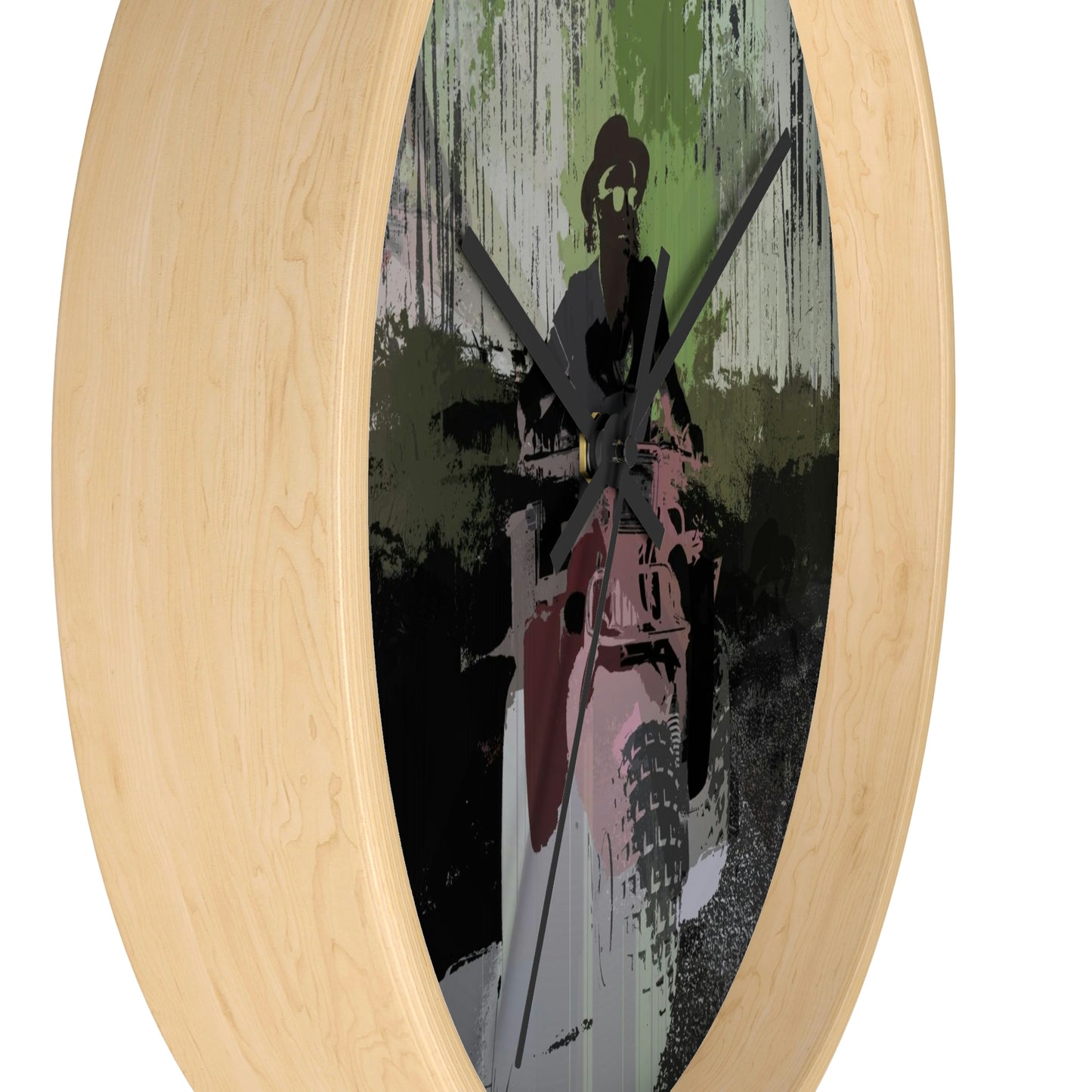 Wall clock ... 3-Wheeln' N' Groovin The Mountain Roads ... Central Idaho ... Original Works ...