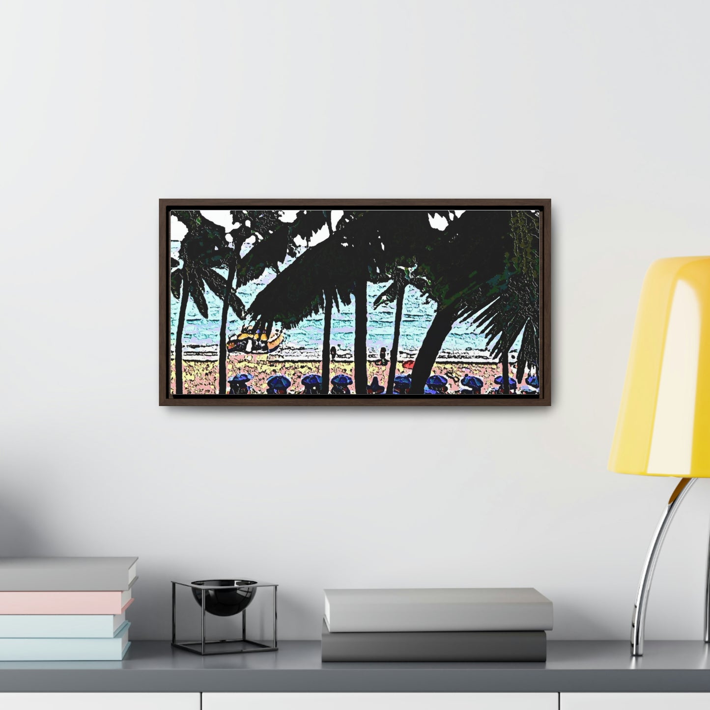 Gallery Canvas Wraps, Horizontal Frame ... "A Beautiful Beach Amongst The Palms" ... The Outrigger Waikiki, Honolulu, Oahu ... Original Works ...