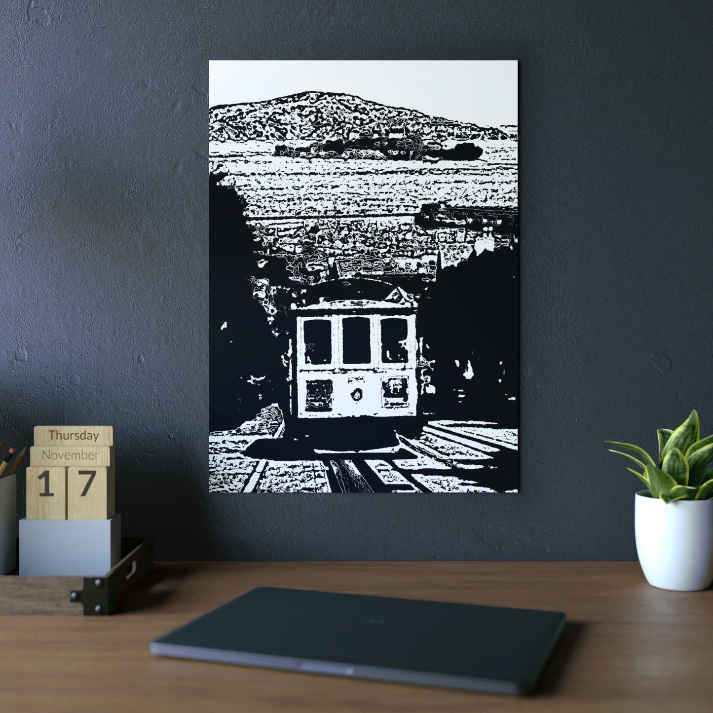 Aluminum Composite Panels ... San Francisco_2 ... 'A Rice-A-Roni-Treat' ... Family Archives ... Cable Car Descends Hill Towards Alcatraz Island ... Original Works ...