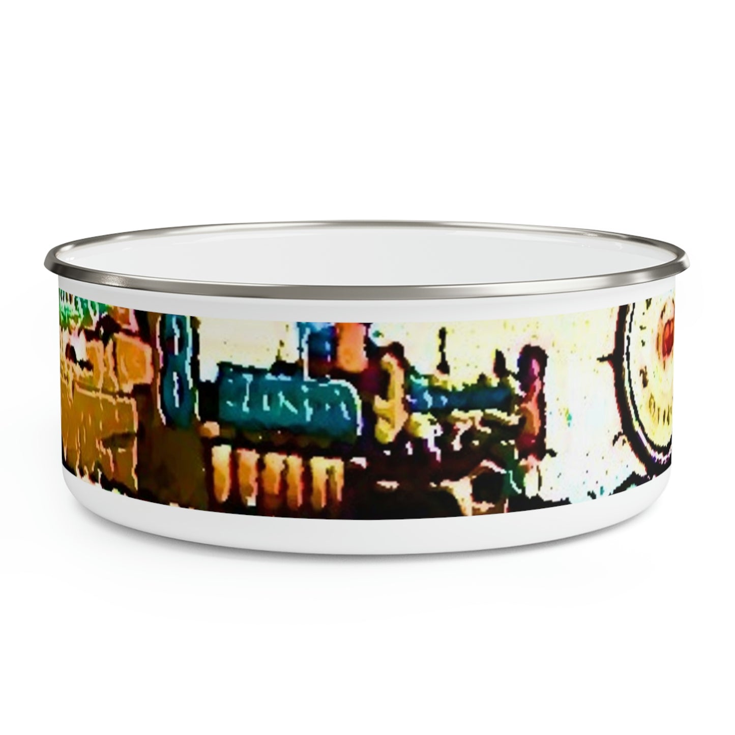 Enamel Bowl ...  "No.9 Fishermen's Grotto - Fishermen's Wharf, SF, California" ... Family Archives: 1970's ... Original Works ...