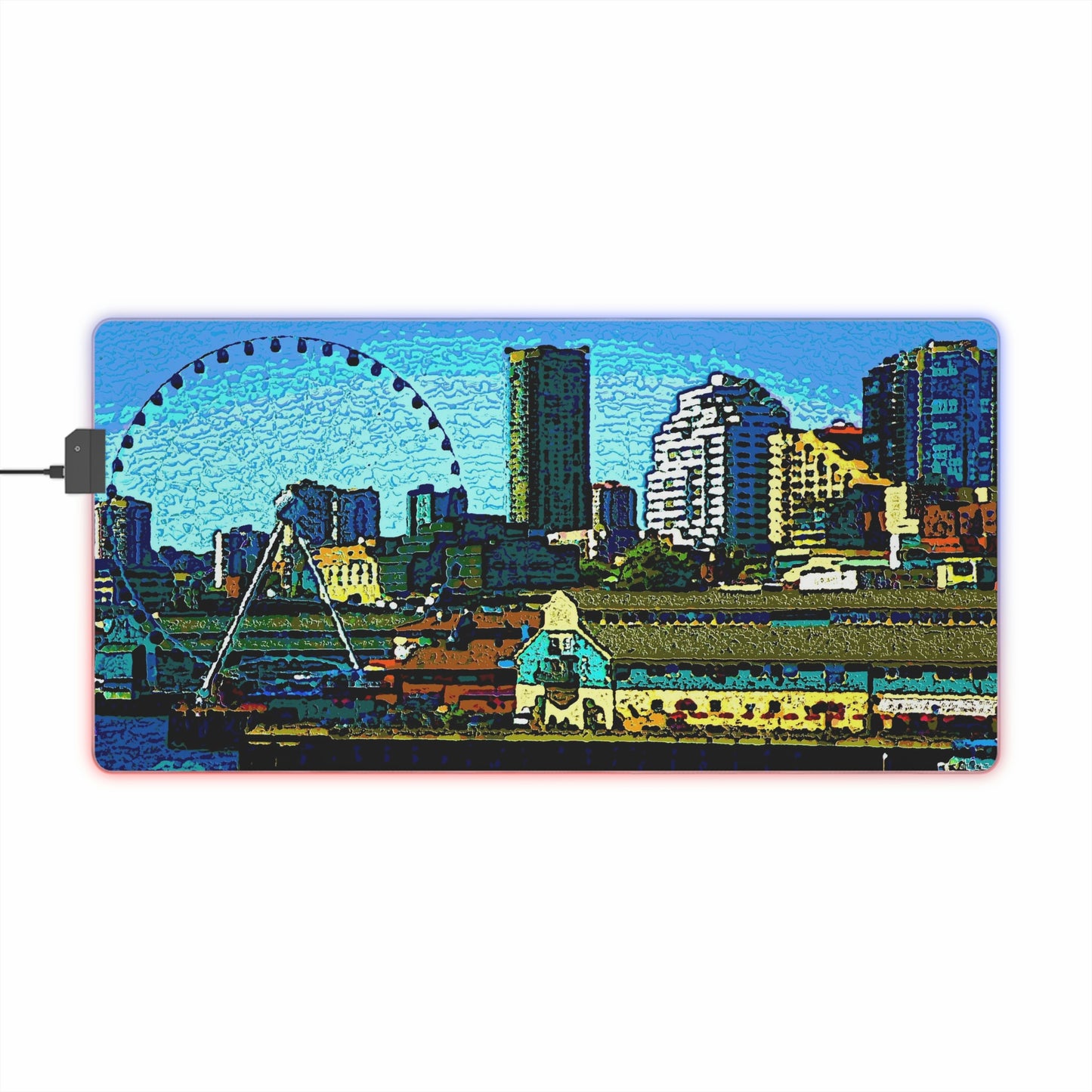 LED Gaming Mouse Pad ... That Classic Wheel ... 'Seattle's Wheel' ... & Old Classic Waterside Vendors ...  'Family Archives' ... Original Works ...