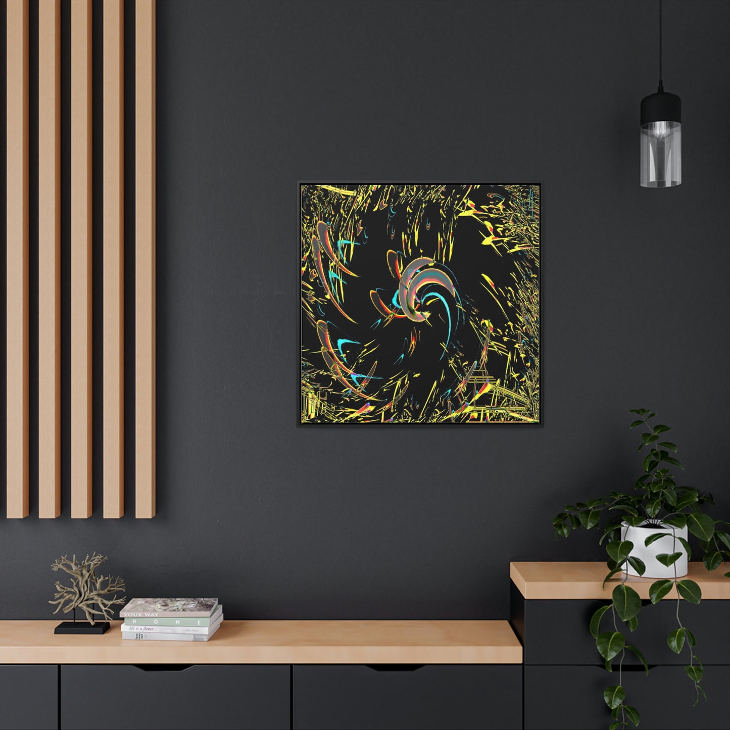 Gallery Canvas Wraps, Square Frame ... "Waning Moon" ... Central Idaho ... October 2022 ... Rendering Time: 22 Hours ... Original Works ...