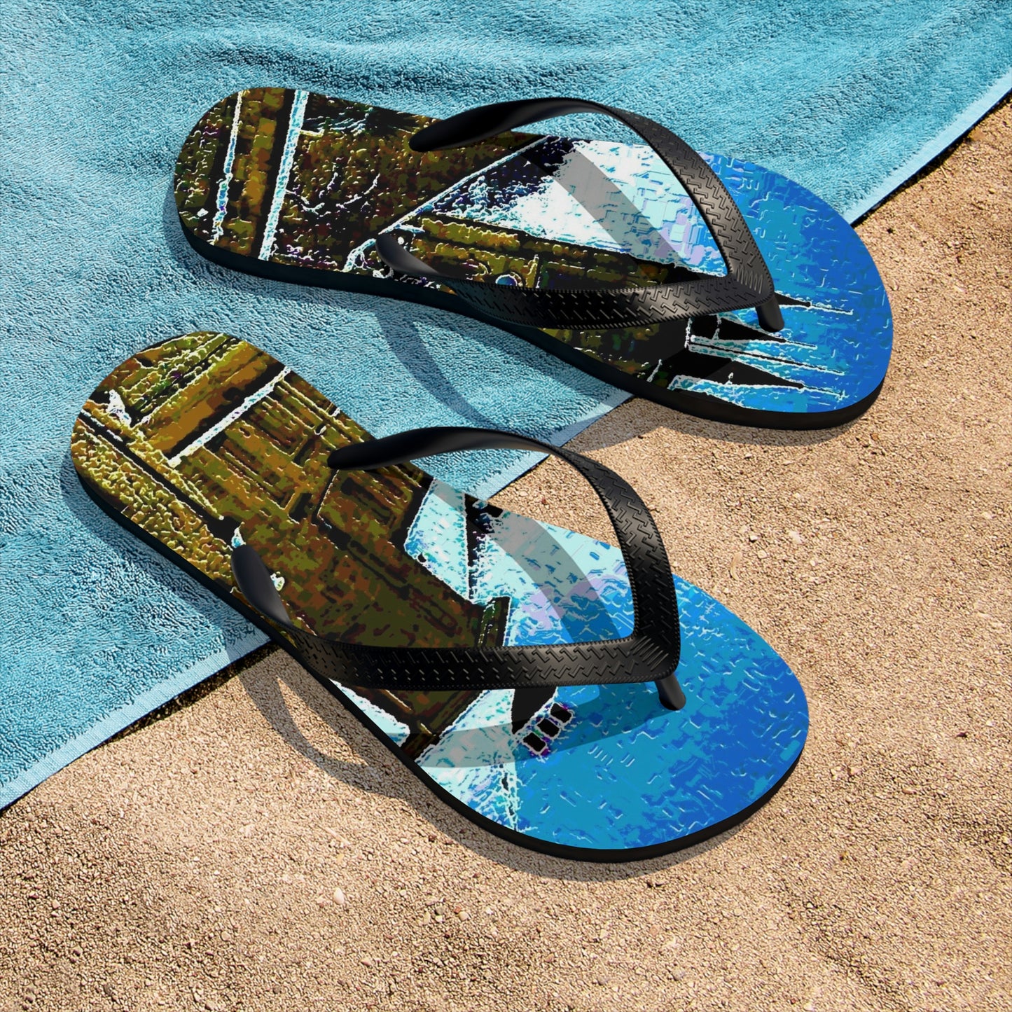 Unisex Flip-Flops ... Walikng The Streets & Alleys ... 'Strolling The Canals ... '  ... Original Works  ...