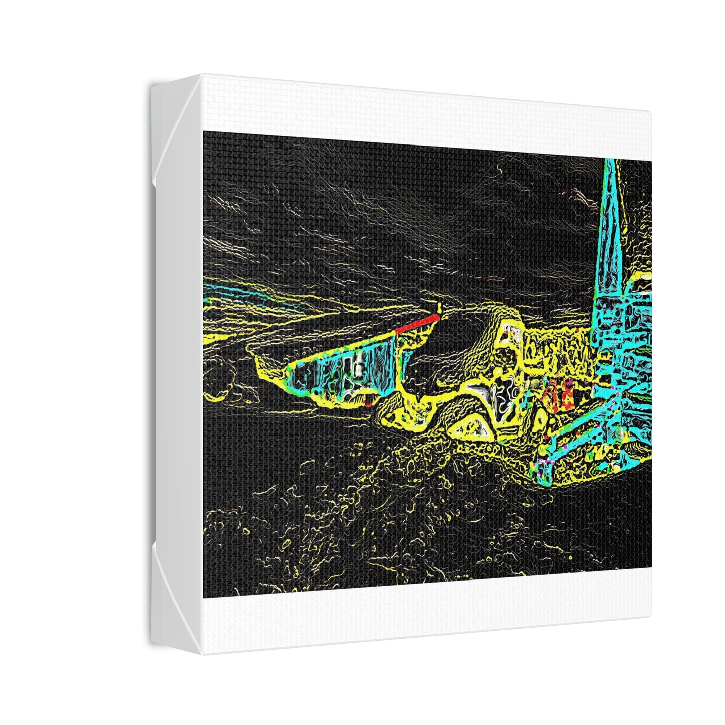 Polyester Canvas ... "Snow Vehicle In Snow Storm At-Rest" ... Circa 12Mar23 ... Central Idaho ... 18-Hours Rendering Time: Original Works ...