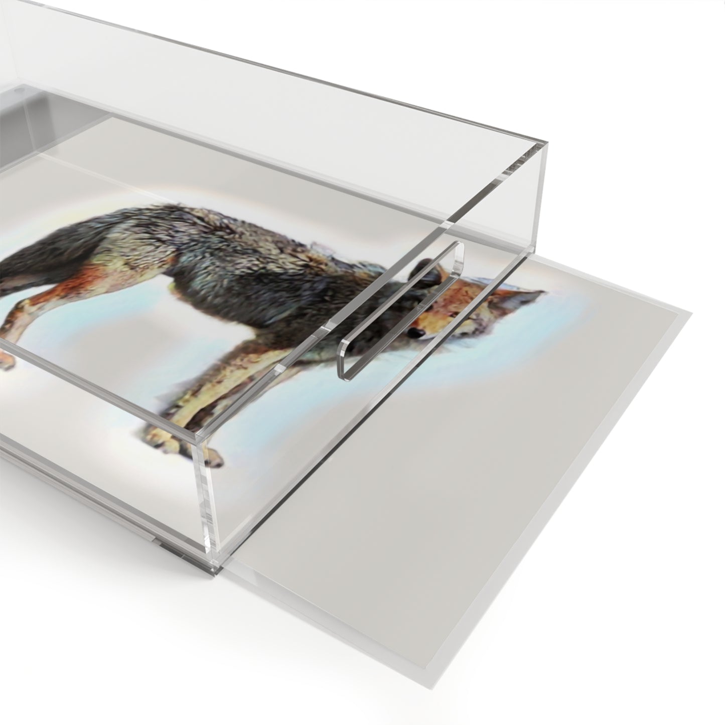 Acrylic Serving Tray ... Coyote ... "Yosemite Valley: Circa May23 ... KPH Base Photo" ... Original Works ...