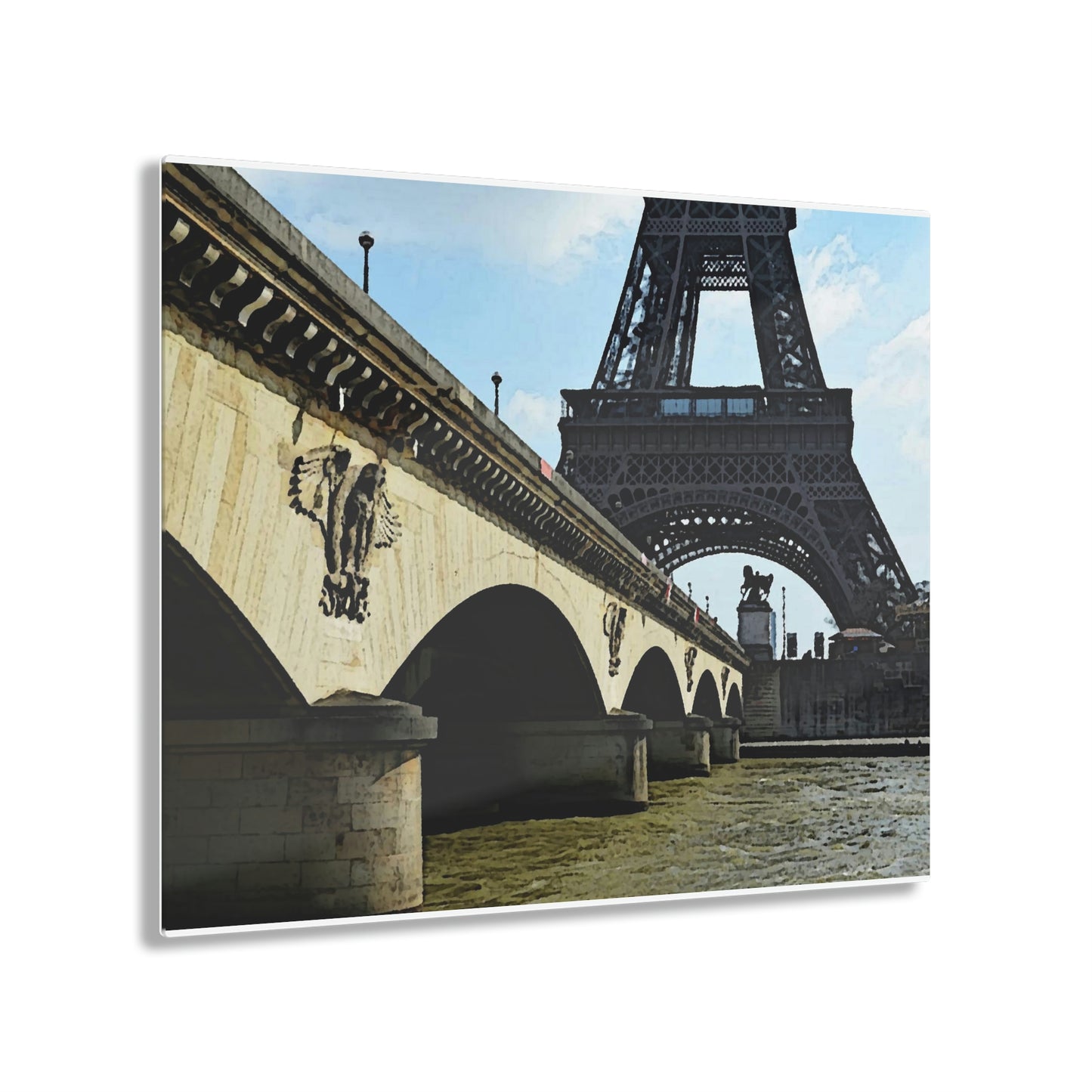 Acrylic Prints ...  Le Tour D'Eiffel ..."Along The Water" ... Barbara Joan Bonnell-Holt ... Le Voyage De Paris: 1972 ... Original Works ...