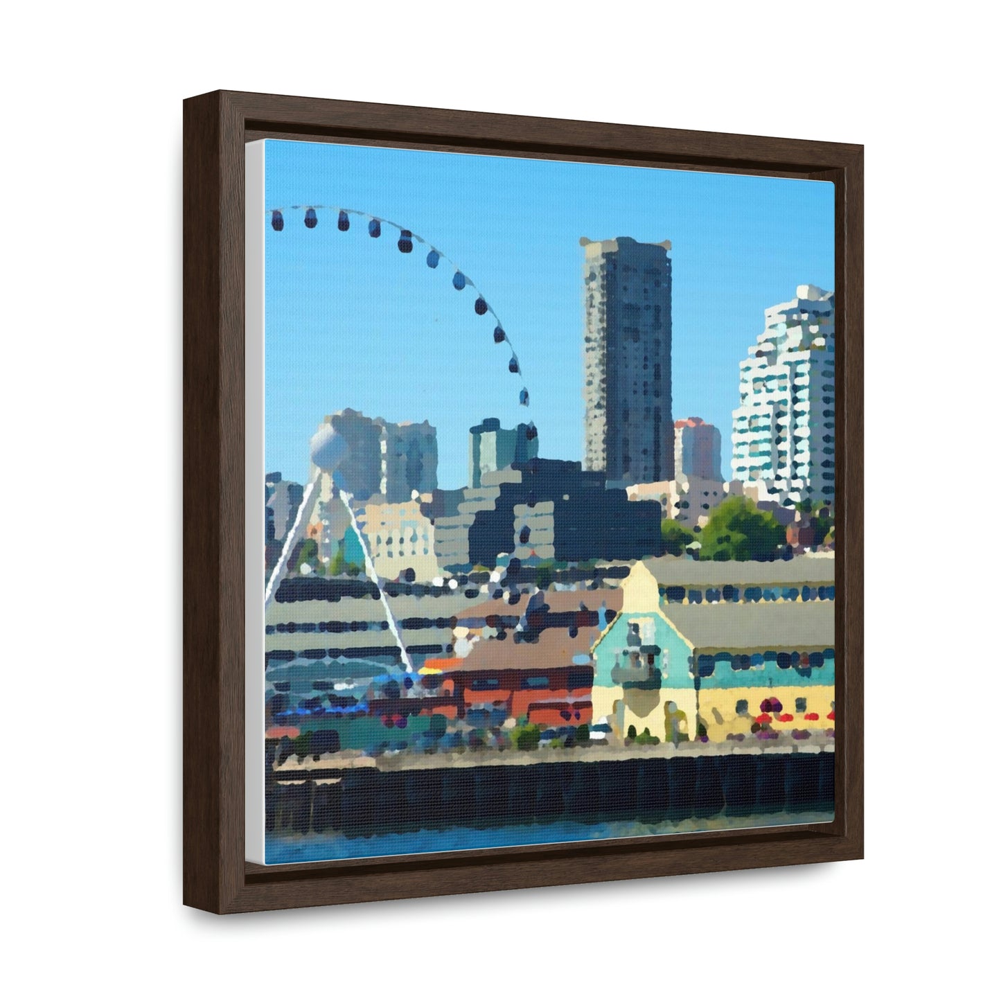 Gallery Canvas Wraps, Square Frame ... That Classic Wheel ... 'Seattle's Wheel' ... & Old Classic Waterside Vendors ...  'Family Archives' ... Original Works ...