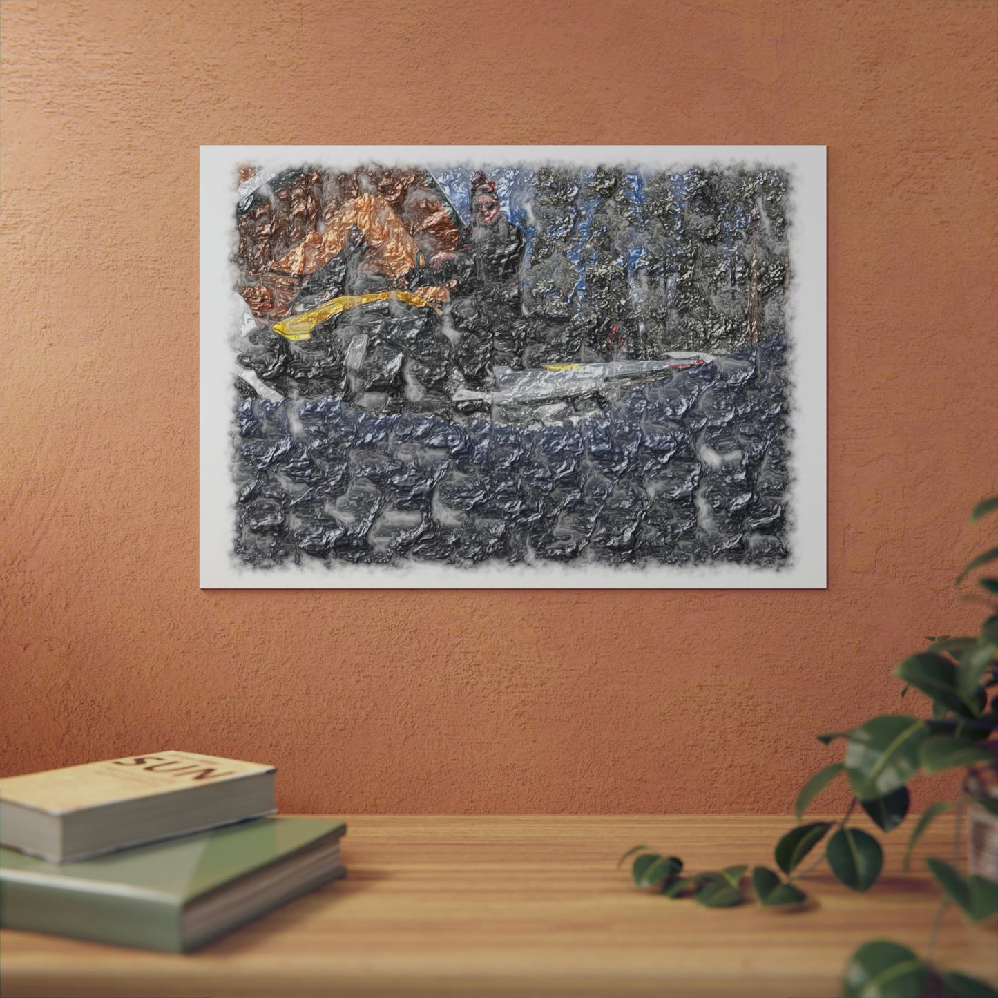 Aluminum Composite Panels ... "Packing After The Storm_2" ... Circa 3Apr23 ... Rhett Creek, Idaho, USA ... Original Works ... (Wrinkled_Varnish) ...