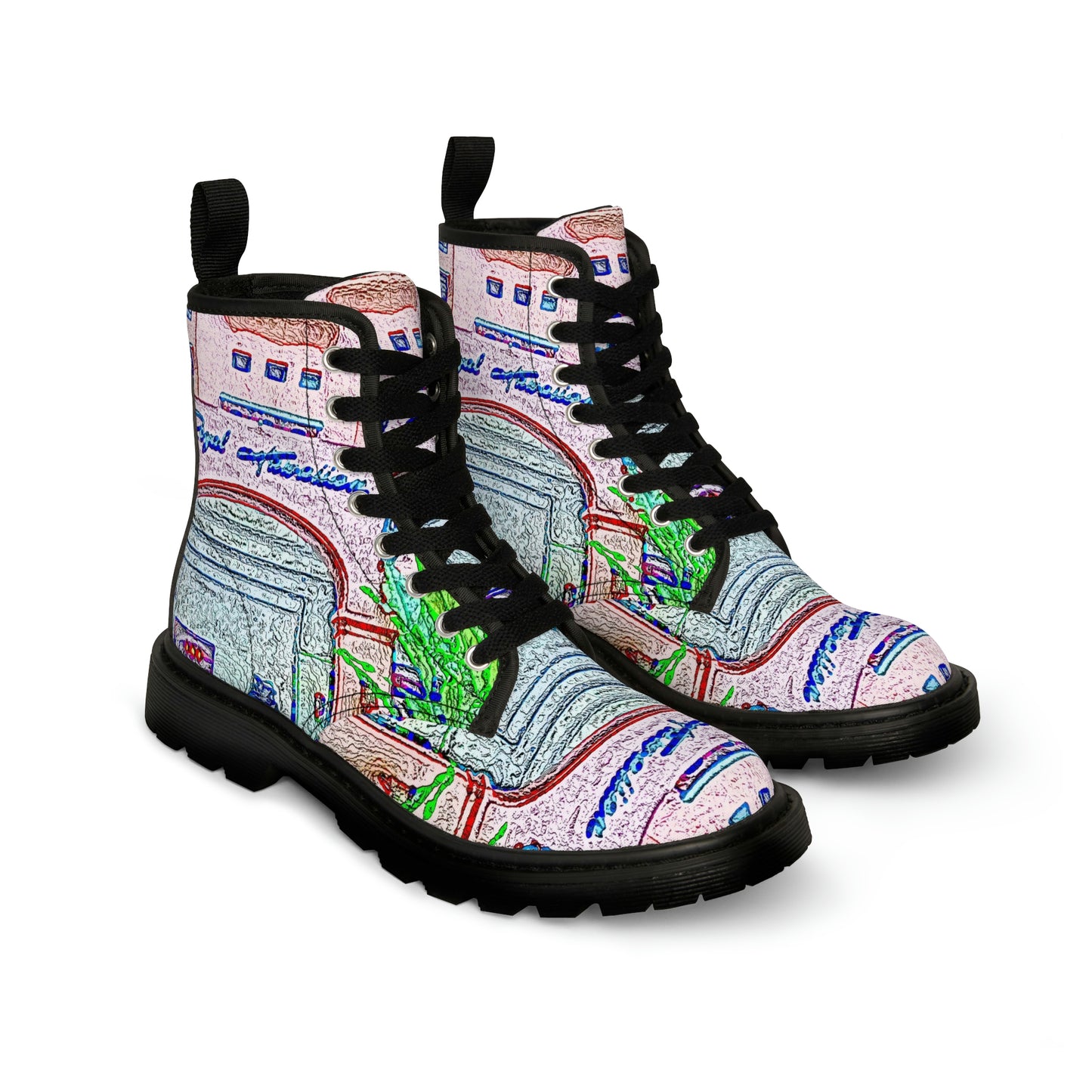 Men's Canvas Boots ... "La Grande Entree" At: 'The Pink Palace' ... The Royal Hawai'ian ... Honolulu, HI ... '27Oct2014' ... Original Works ...