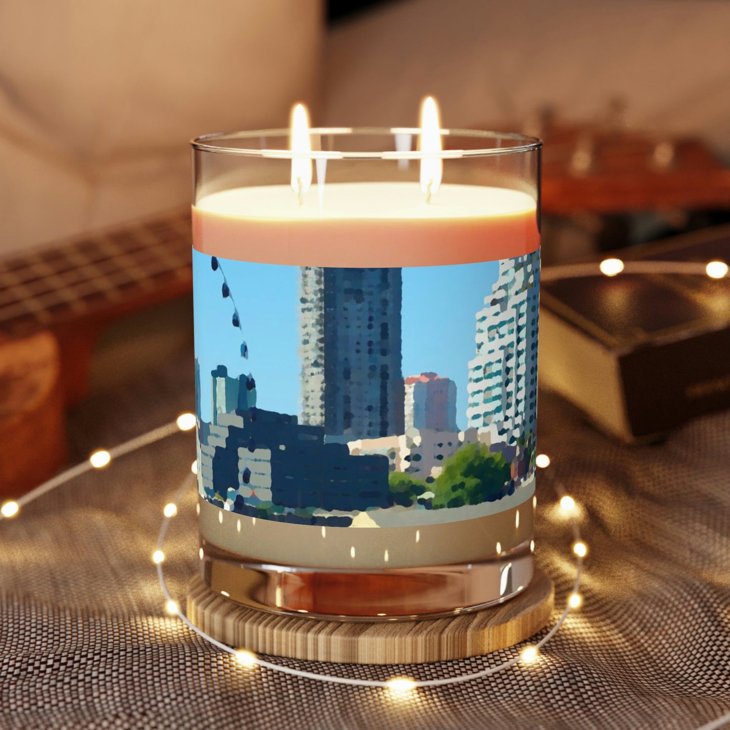 Scented Candle - Full Glass, 11oz ... That Classic Wheel ... 'Seattle's Wheel' ... & Old Classic Waterside Vendors ...  'Family Archives' ... Original Works ...