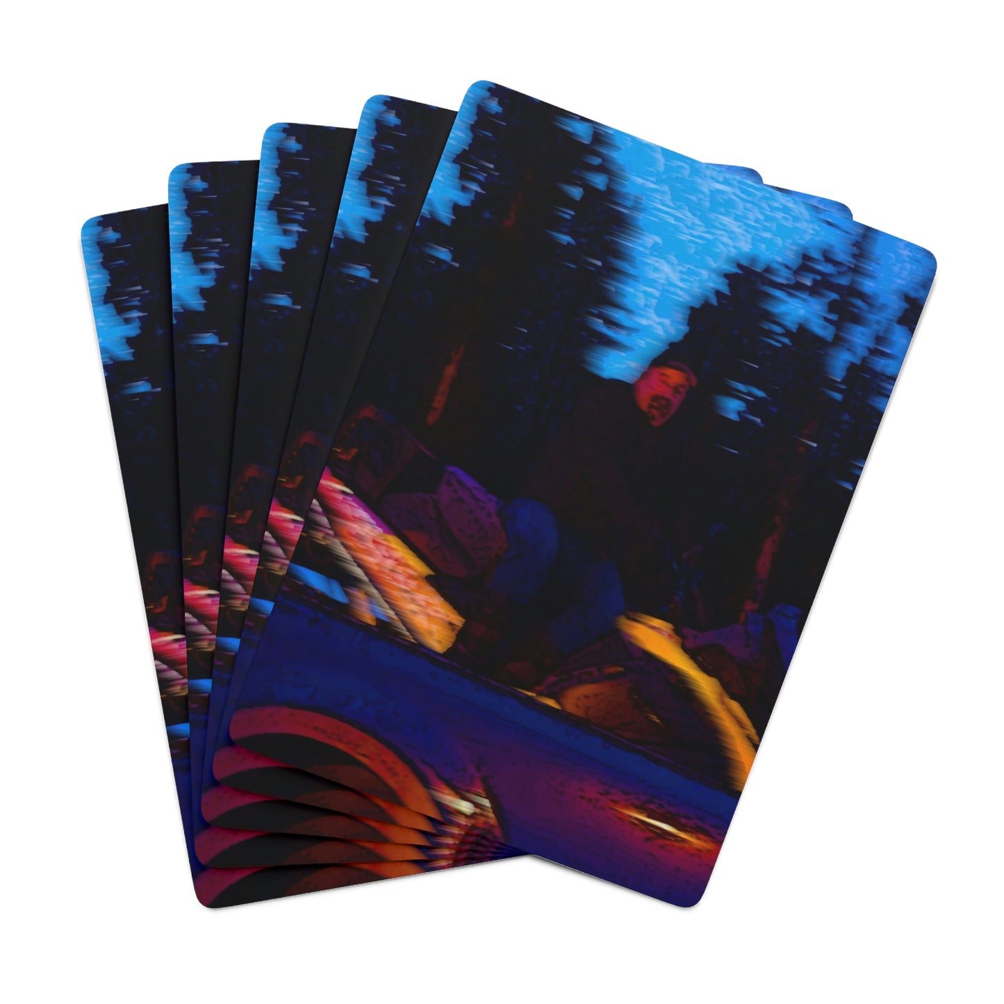 Custom Poker Cards ... Two Modes Of Winter Transportation ... "Which One To Drive Next?" ... Choices-Choices-Choices ... Circa 4Jan23 ... Original Works ...
