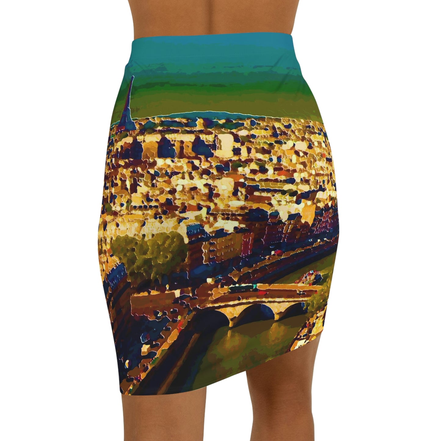 Women's Mini Skirt... Au Paris ... "Along The River Seine" ... Barbara Joan Bonnel-Holt: 1972 ... Original Works ...