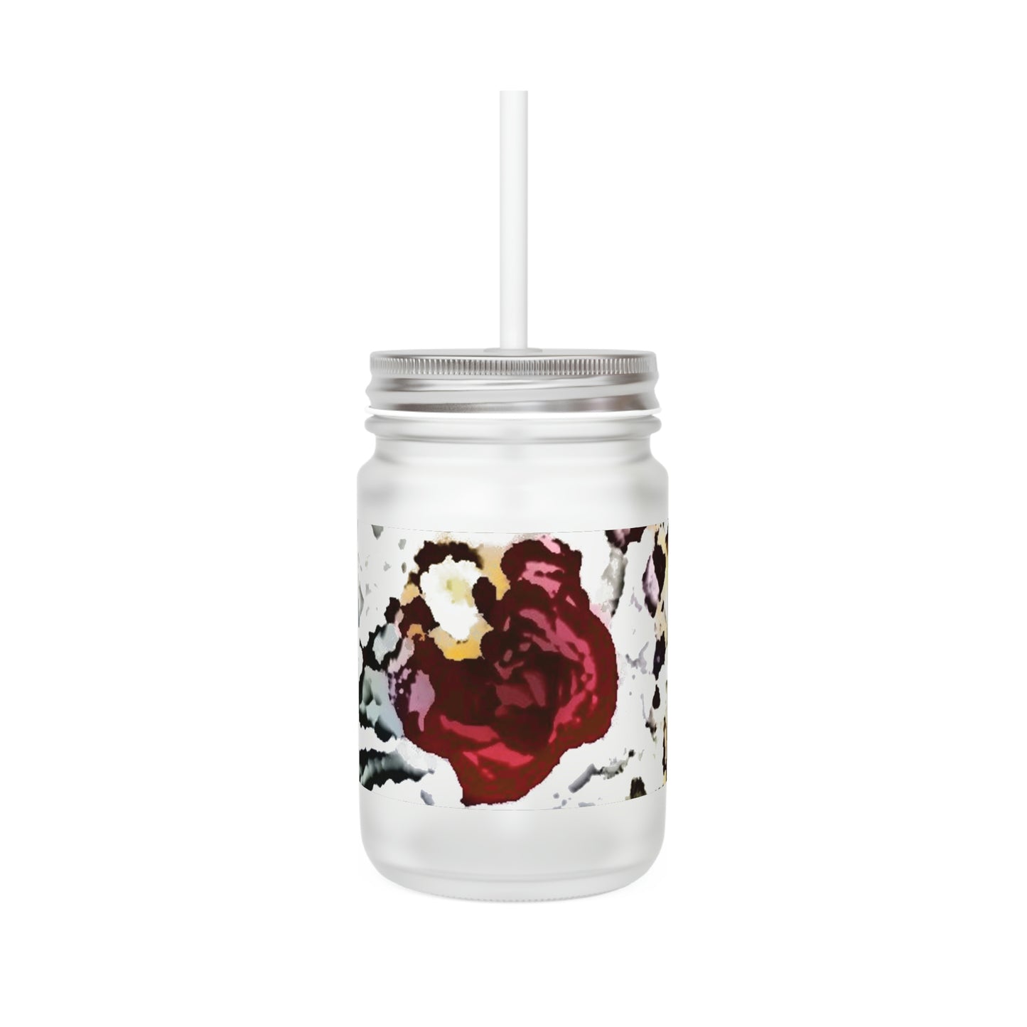 Mason Jar ... "A Friendly Flower" ... Pointsettia 'Pointing' ... Original Works ... (Supplied Photograph) ...