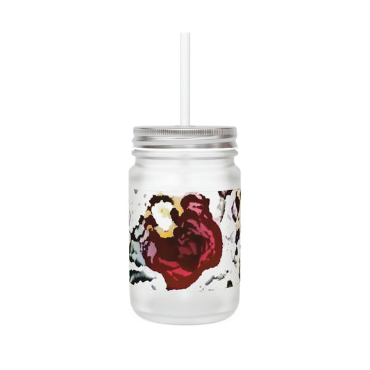 Mason Jar ... "A Friendly Flower" ... Pointsettia 'Pointing' ... Original Works ... (Supplied Photograph) ...