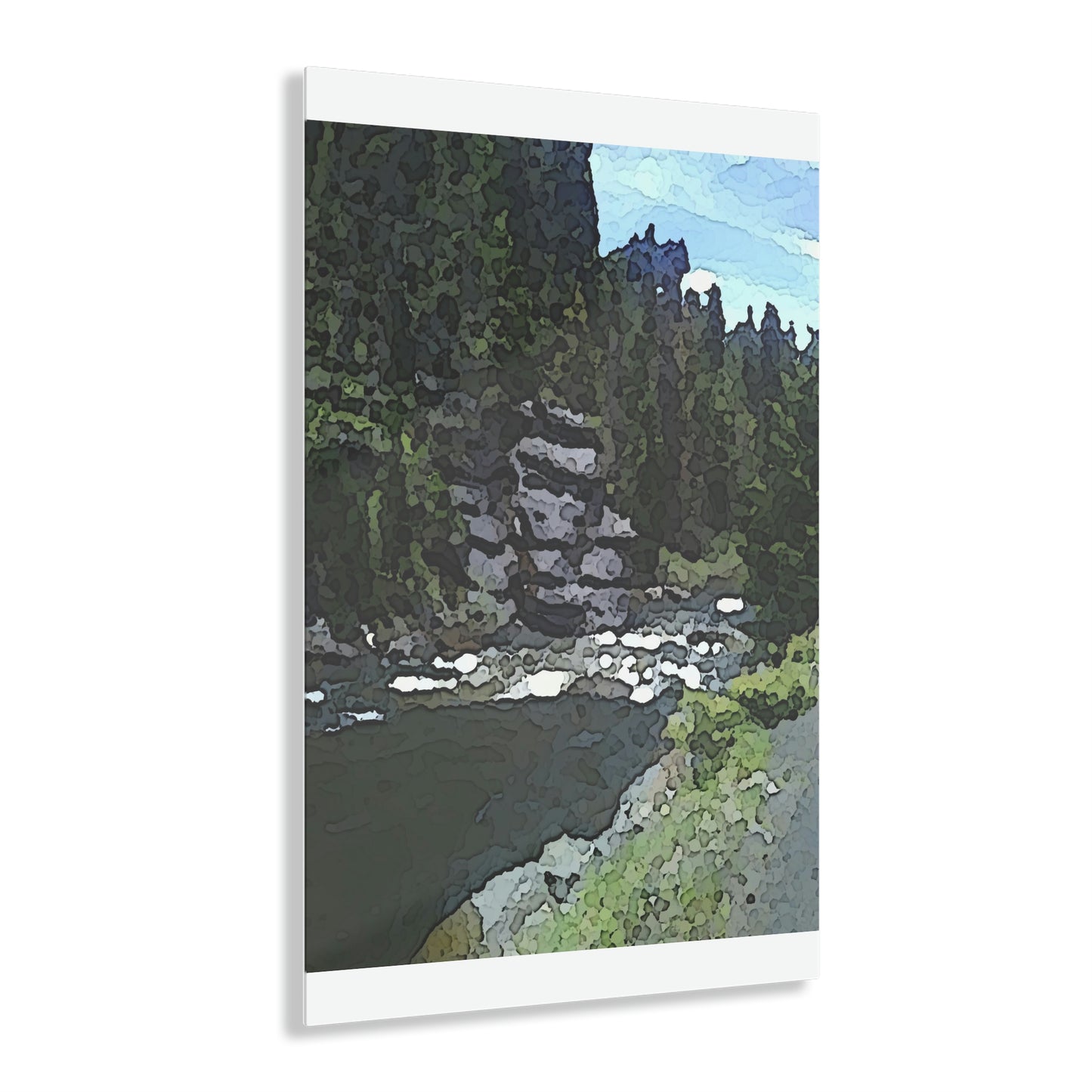 Acrylic Prints ...  "I Am Innocent" ... Tricky-Dick Immortalized ... Nixon Rock: Along The River ... Central Idaho, Summer 2020 ... Original Works ...