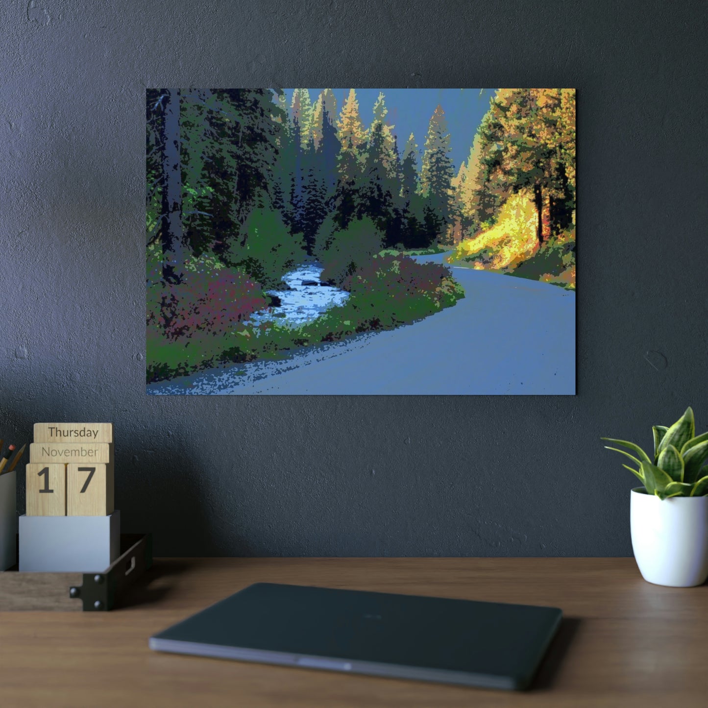 Aluminum Composite Panels ... A Mountain River ... A Mountain Road ... "Parallels That Follow Their Mutual Journeys ..." ... Red River, Idaho ... Autumn 2022 ... Original Works ...