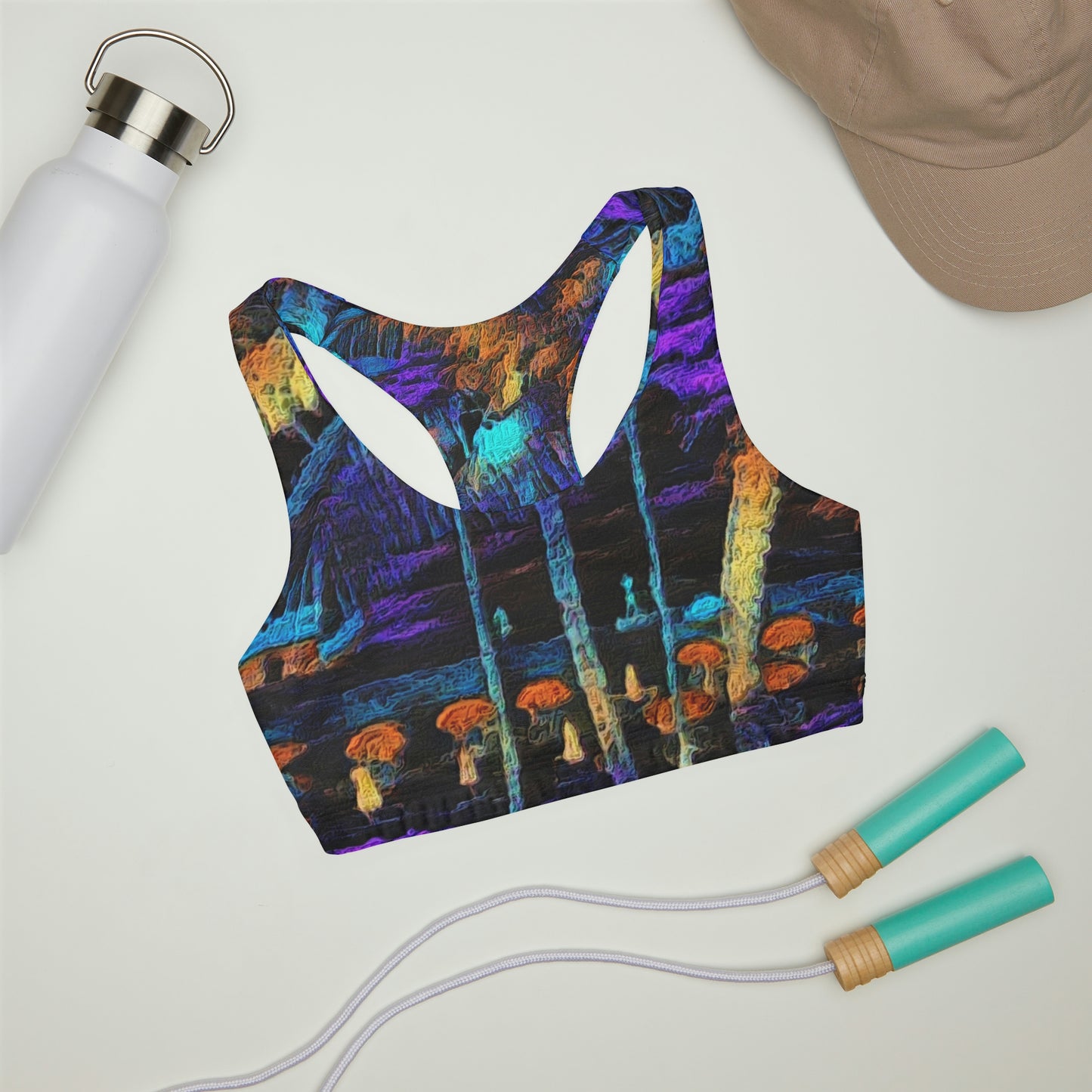Girls' Double Lined Seamless Sports Bra (AOP) ... "The Royal Hawai'ian: Waikiki Beach_Beach" ... Honolulu, HI ... Ocotber 2014 (Halloween) ... Original Works ...