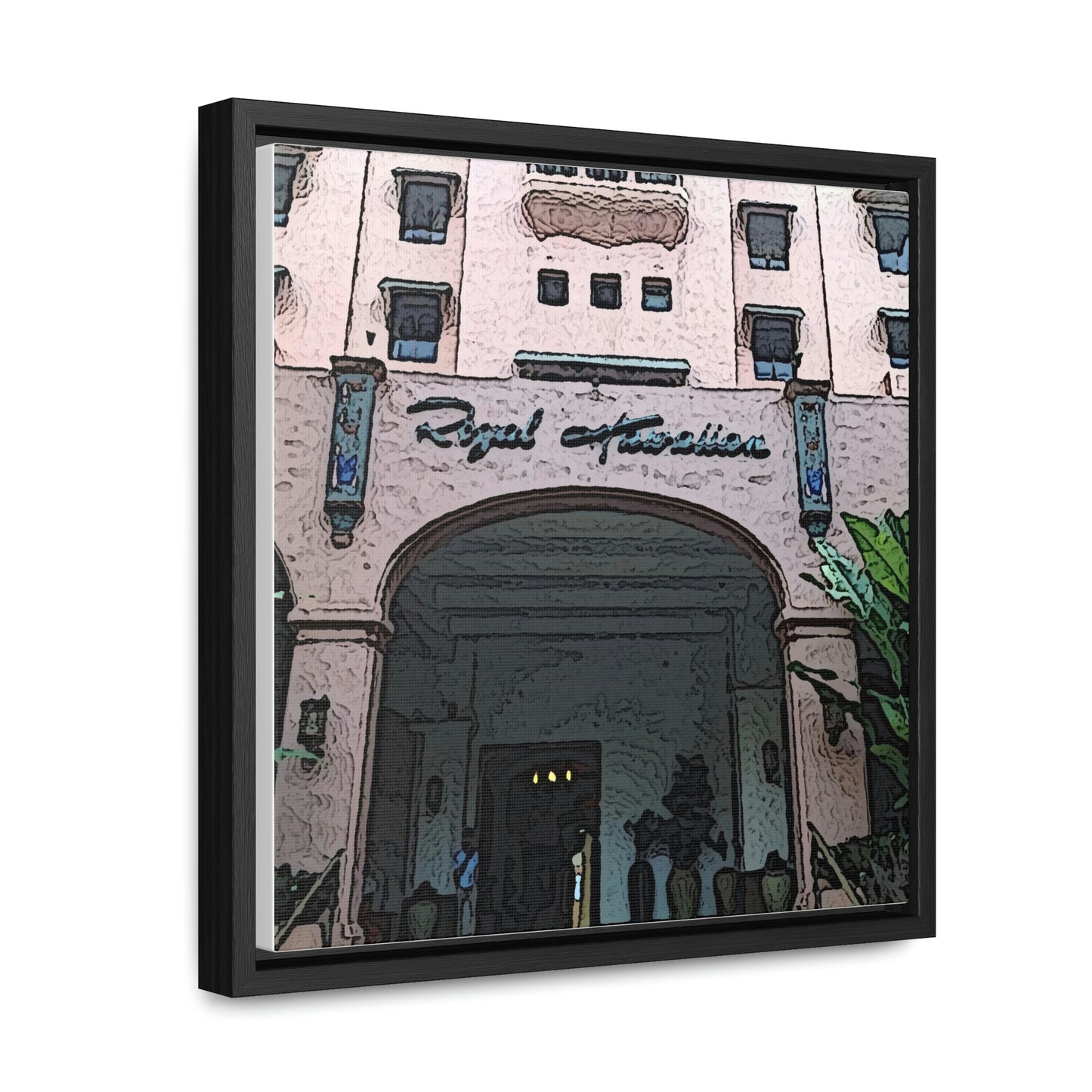Gallery Canvas Wraps, Square Frame ...  "La Grande Entree" At: 'The Pink Palace' ... The Royal Hawai'ian ... Honolulu, HI ... '27Oct2014' ... Original Works ...