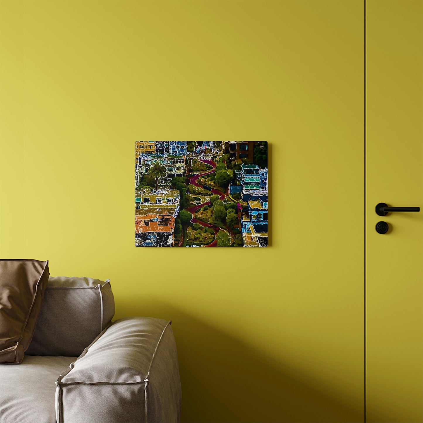 Acrylic Wall Art Panels ... A Crazy Street ... 'Eight Winding Curve-Switchbacks' ... "Lombard Street, San Francisco, CA' ... Family Archives: 1970's ... Original Works ...