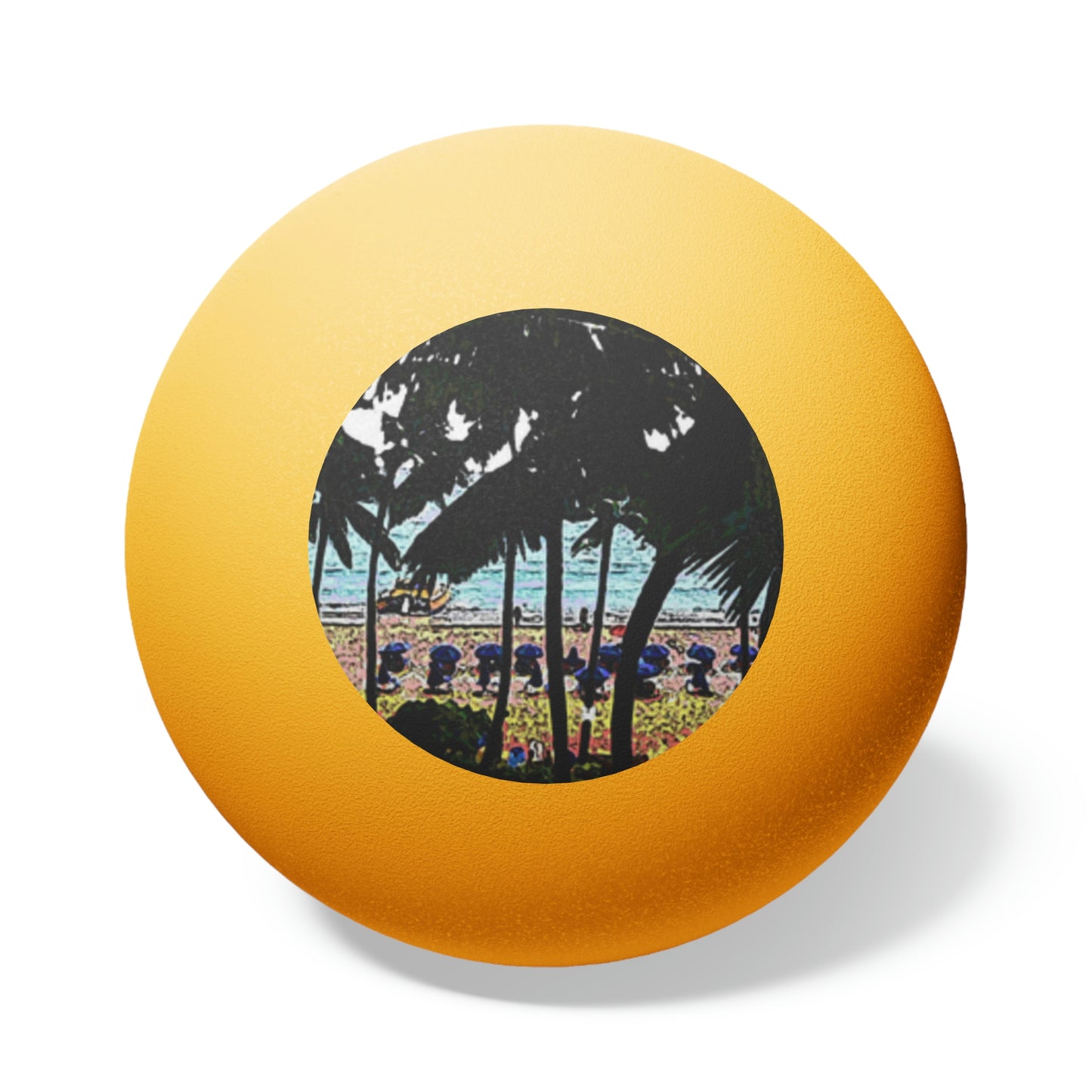 Ping Pong Balls, 6 pcs ... "A Beautiful Beach Amongst The Palms" ... The Outrigger Waikiki, Honolulu, Oahu ... Original Works ...