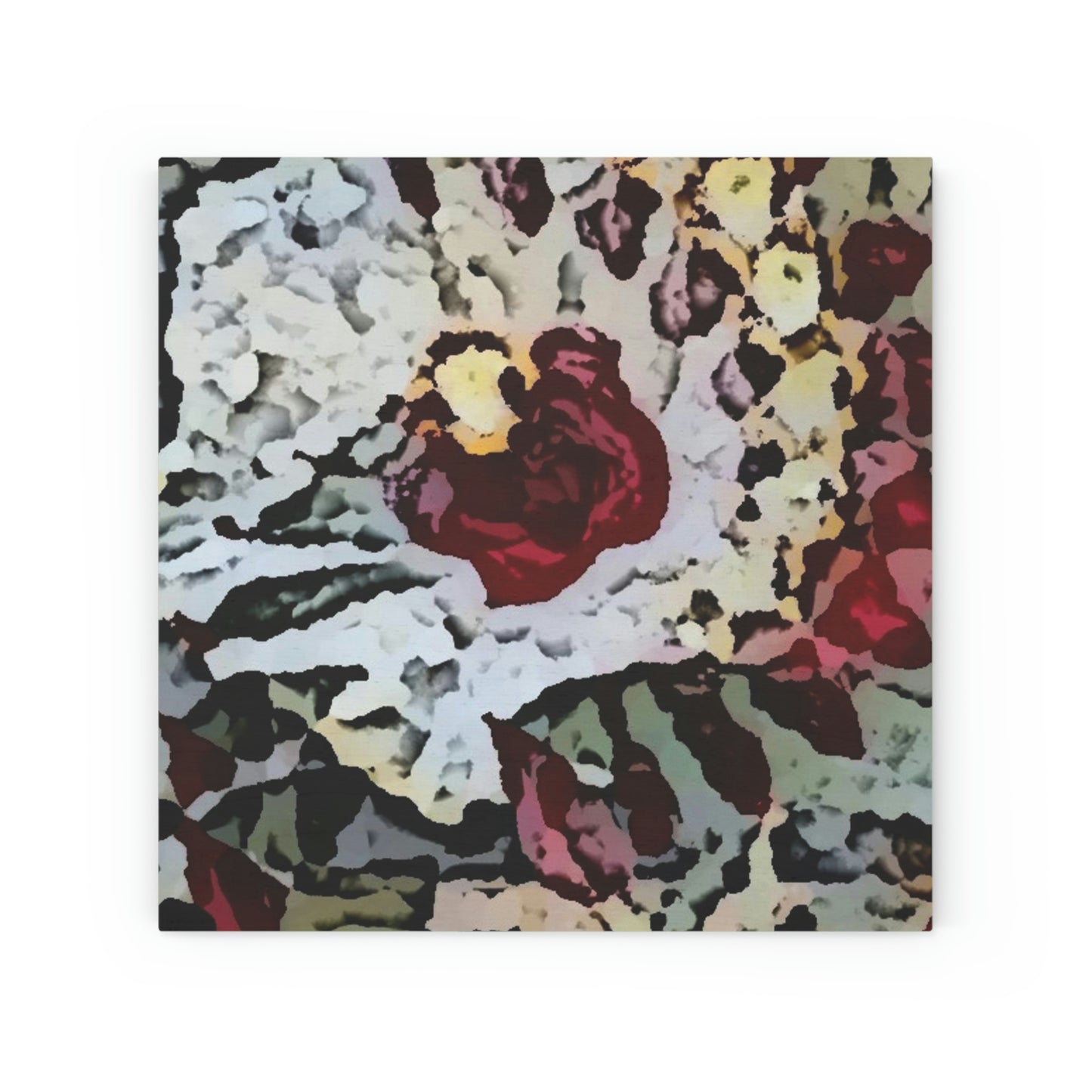 Wood Canvas ... "A Friendly Flower" ... Pointsettia 'Pointing' ... Original Works ... (Supplied Photograph) ...