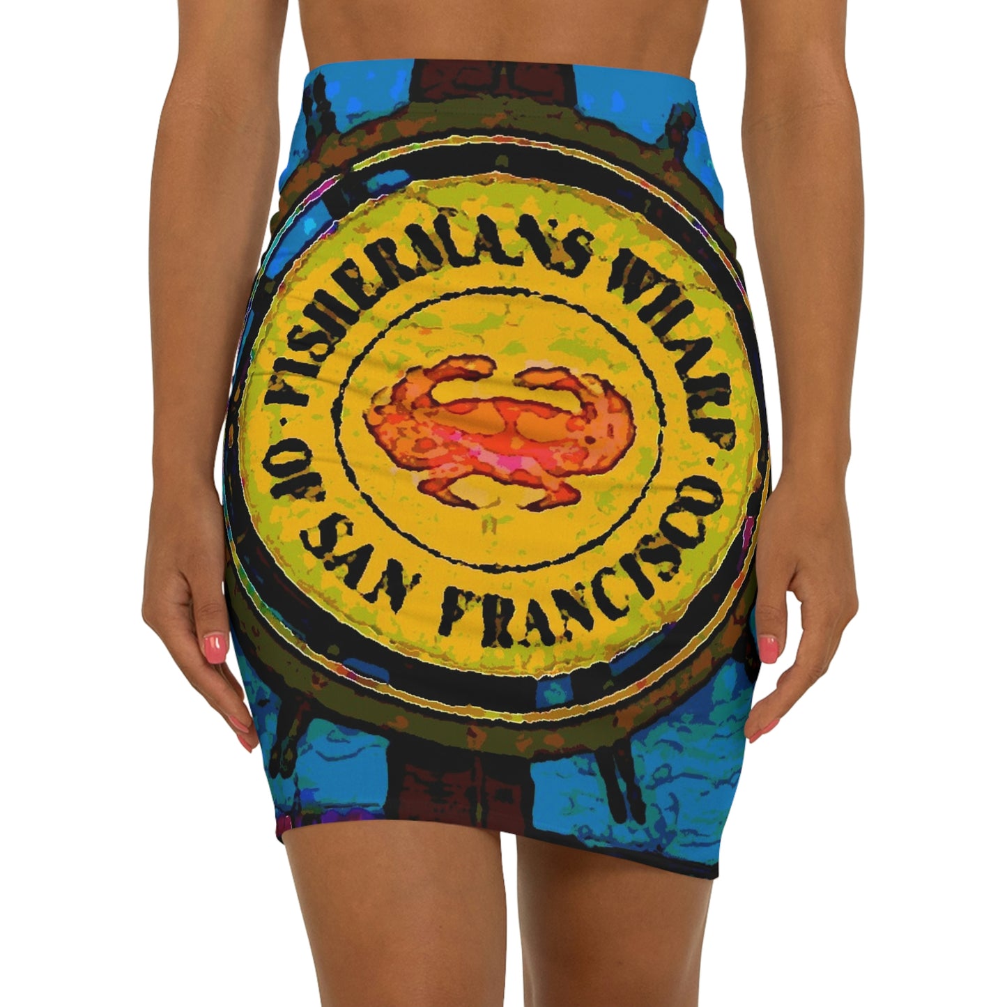 Women's Mini Skirt ... "No.9 Fishermen's Grotto - Fishermen's Wharf, SF, California" ... Family Archives: 1970's ... Original Works ...