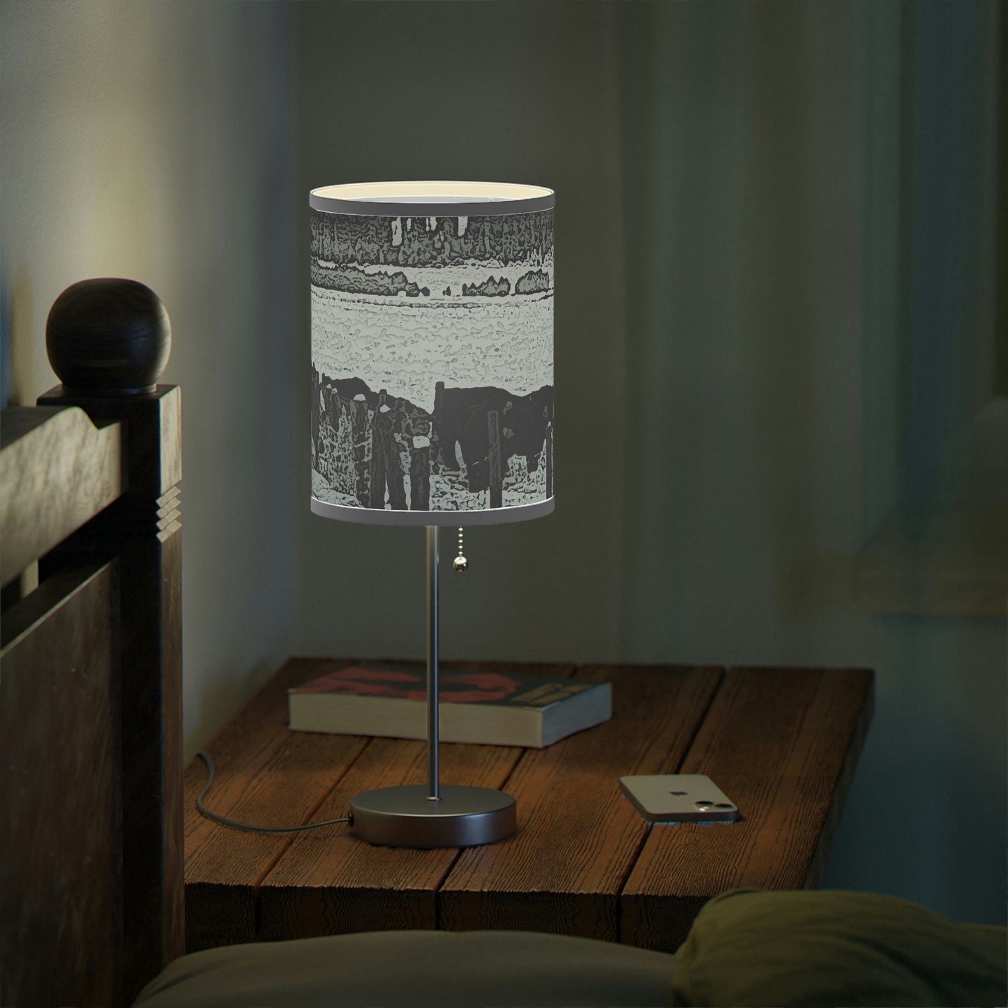 Lamp on a Stand, US|CA plug ... A Quiet Morning ... "Along The Red River & Nature Preserve Plateau" ... Jan23 ... Original Works ...