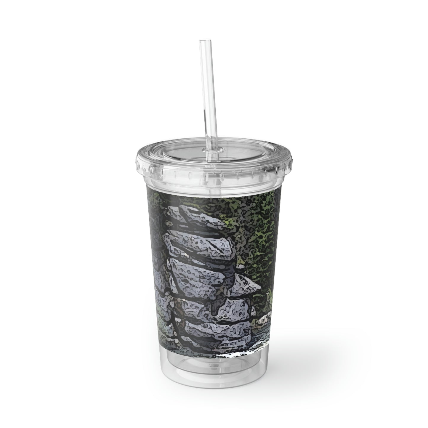 Suave Acrylic Cup ..."I Am Innocent" ... Tricky-Dick Immortalized ... Nixon Rock: Along The River ... Central Idaho, Summer 2020 ... Original Works ...