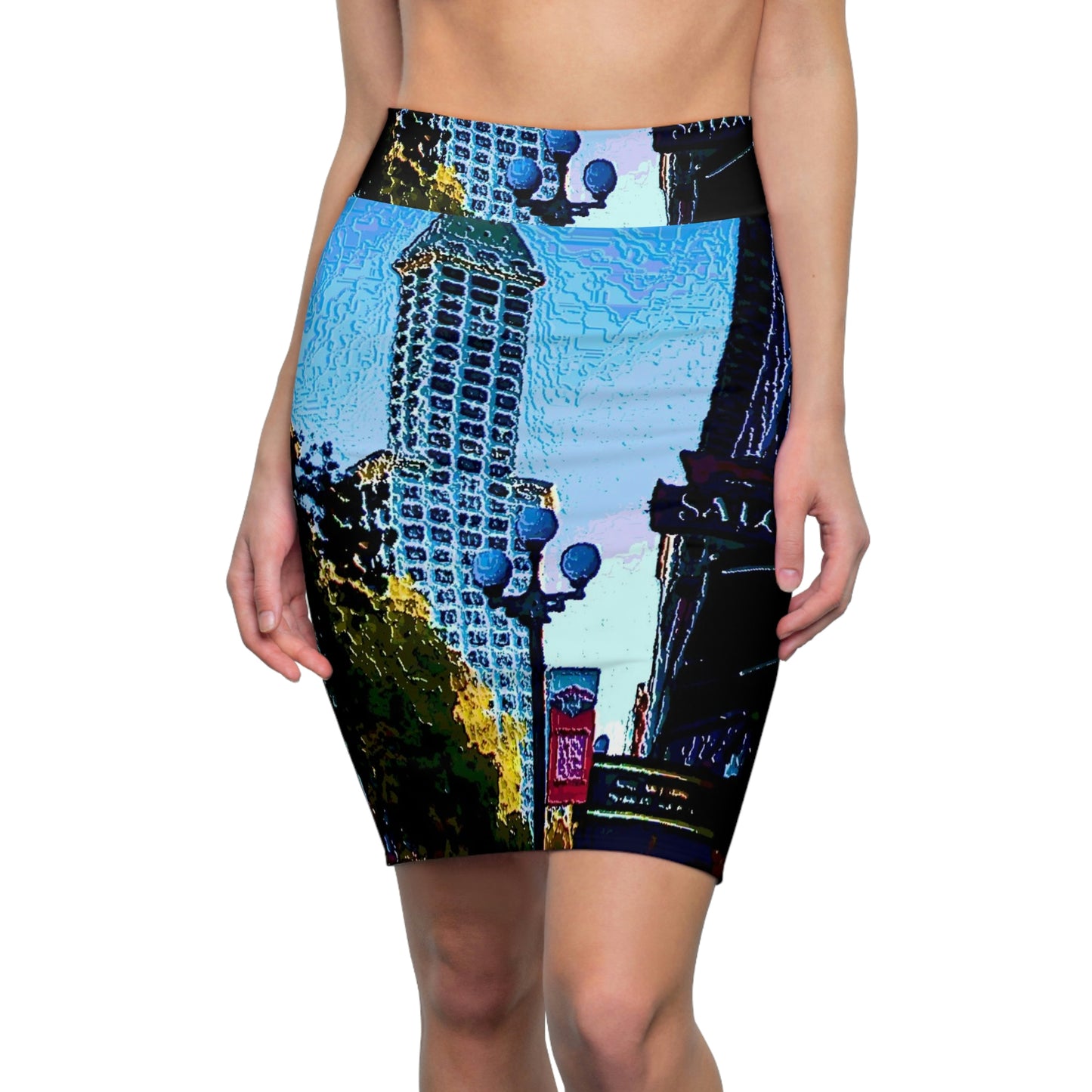 Women's Pencil Skirt ...  Pioneer Square & Smith Tower ... 'That World Famous View' ... Colleague Supplied Photo ... Original Works ...
