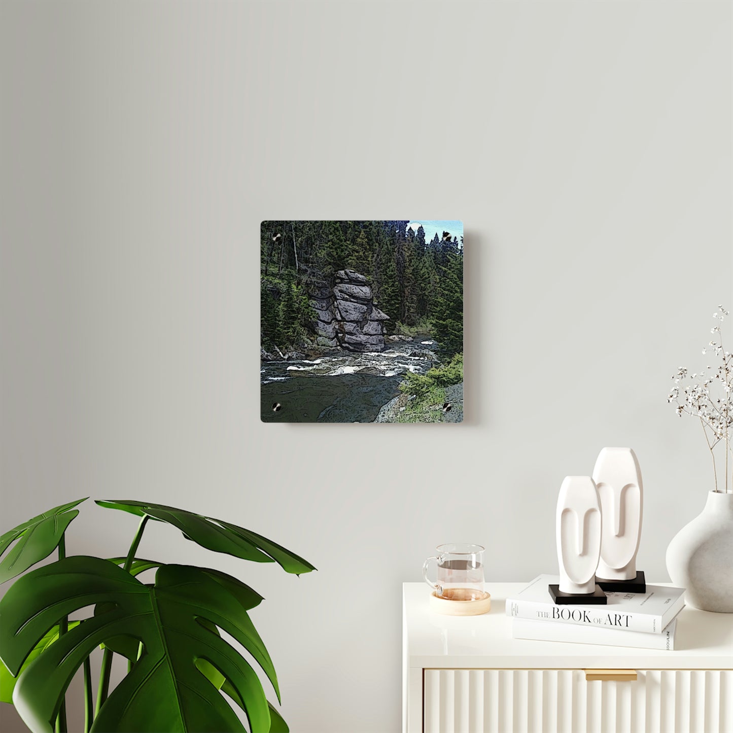 Acrylic Wall Art Panels ... "I Am Innocent" ... Tricky-Dick Immortalized ... Nixon Rock: Along The River ... Central Idaho, Summer 2020 ... Original Works ...