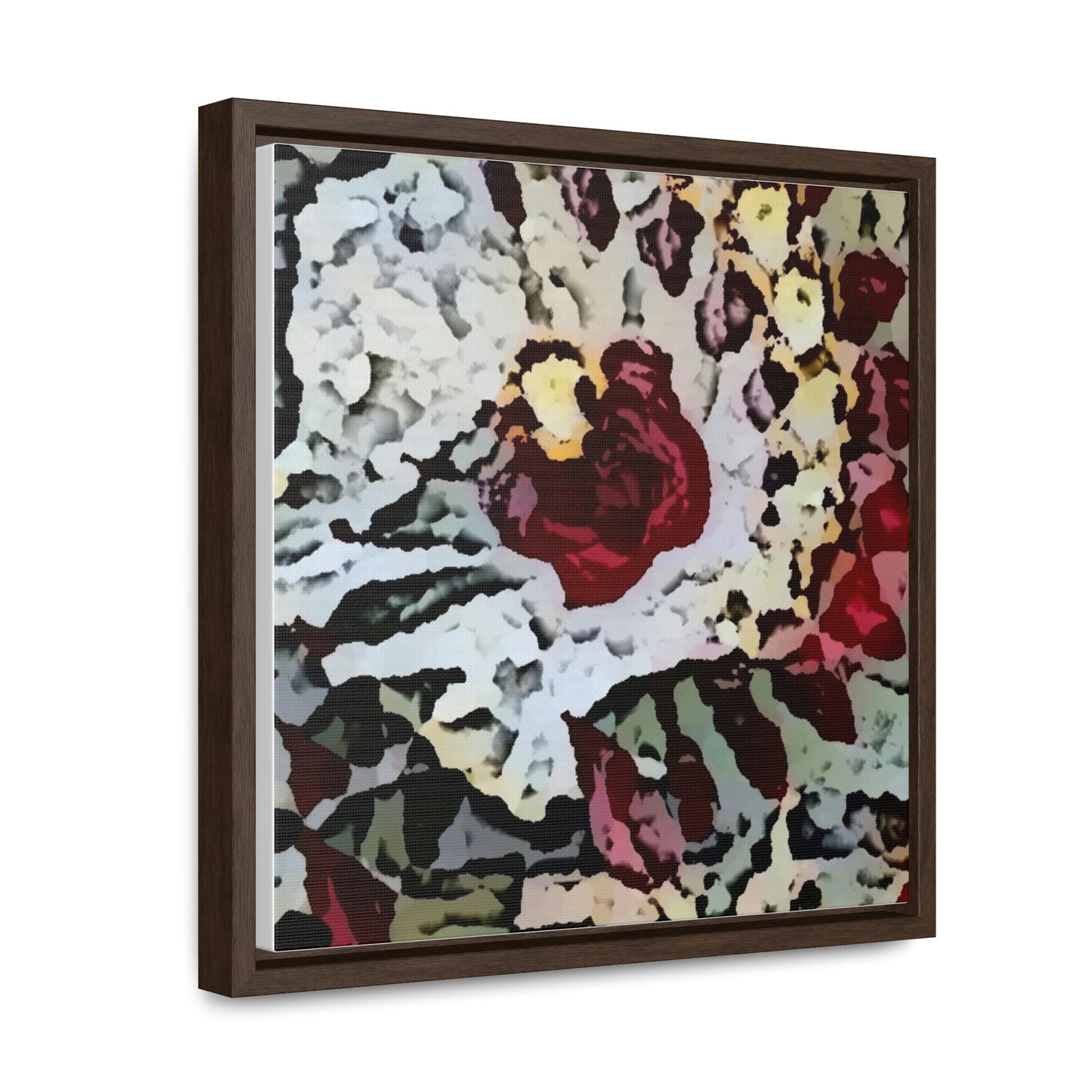 Gallery Canvas Wraps, Square Frame ... "A Friendly Flower" ... Pointsettia 'Pointing' ... Original Works ... (Supplied Photograph) ...