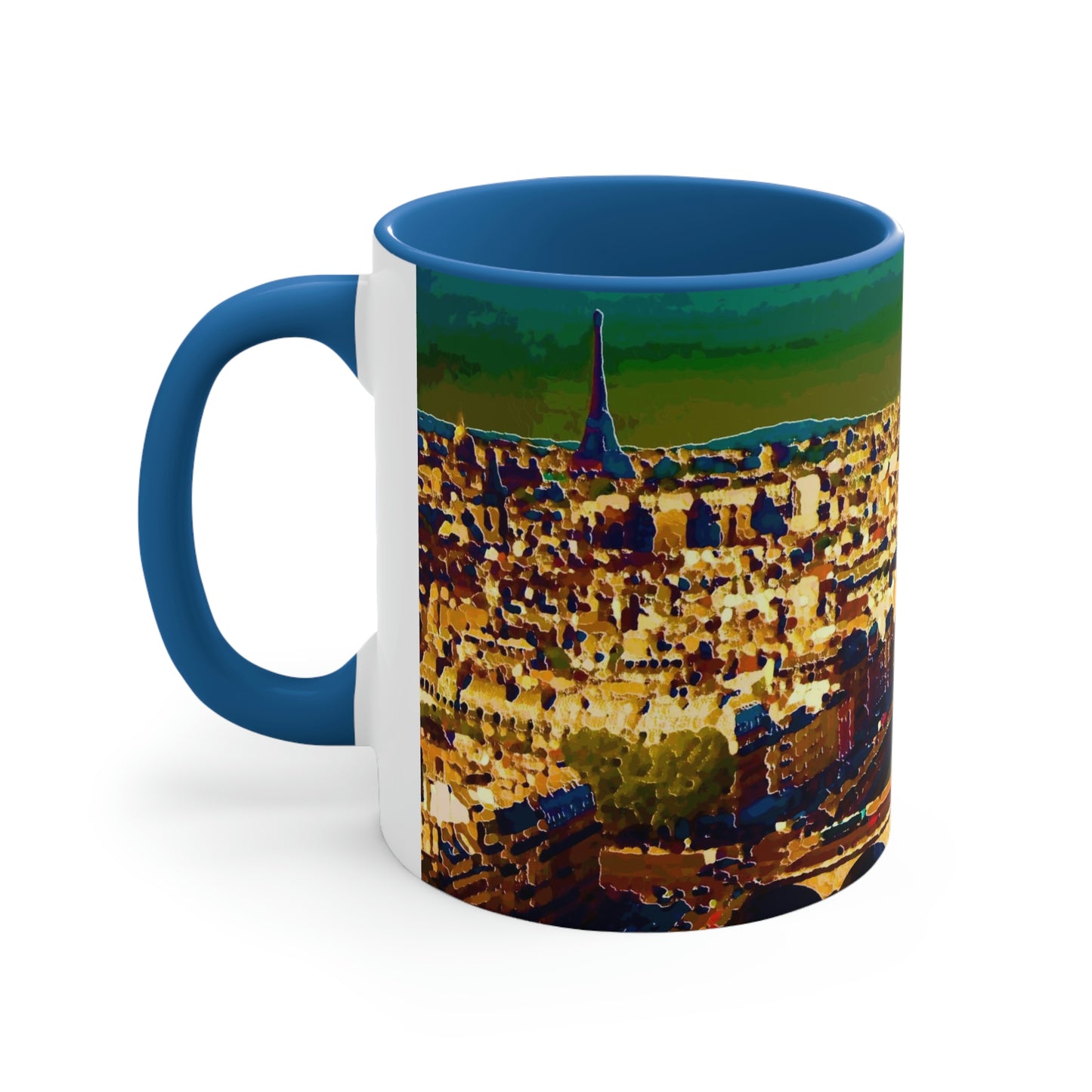 Accent Coffee Mug, 11oz ... Au Paris ... "Along The River Seine" ... Barbara Joan Bonnel-Holt: 1972 ... Original Works ...