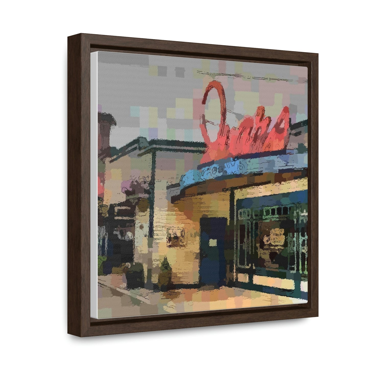 Gallery Canvas Wraps, Square Frame ...  In-A-Hurry & Stressed? ... Remember: Keep "Clam" ... Clam_Happy ...  'Ivars: Seattle Waterfront' ... Personal Archives ... Original Works ...