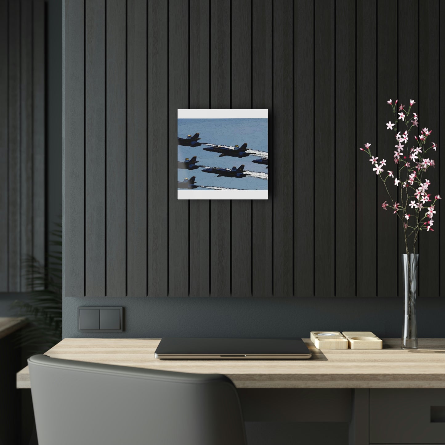 Acrylic Prints ... Seattle Seafair ..."Blue Angels Run Over Lake Washington" ... Circa Mid 1980's ... Dr FJ Holt ... Original Works ...