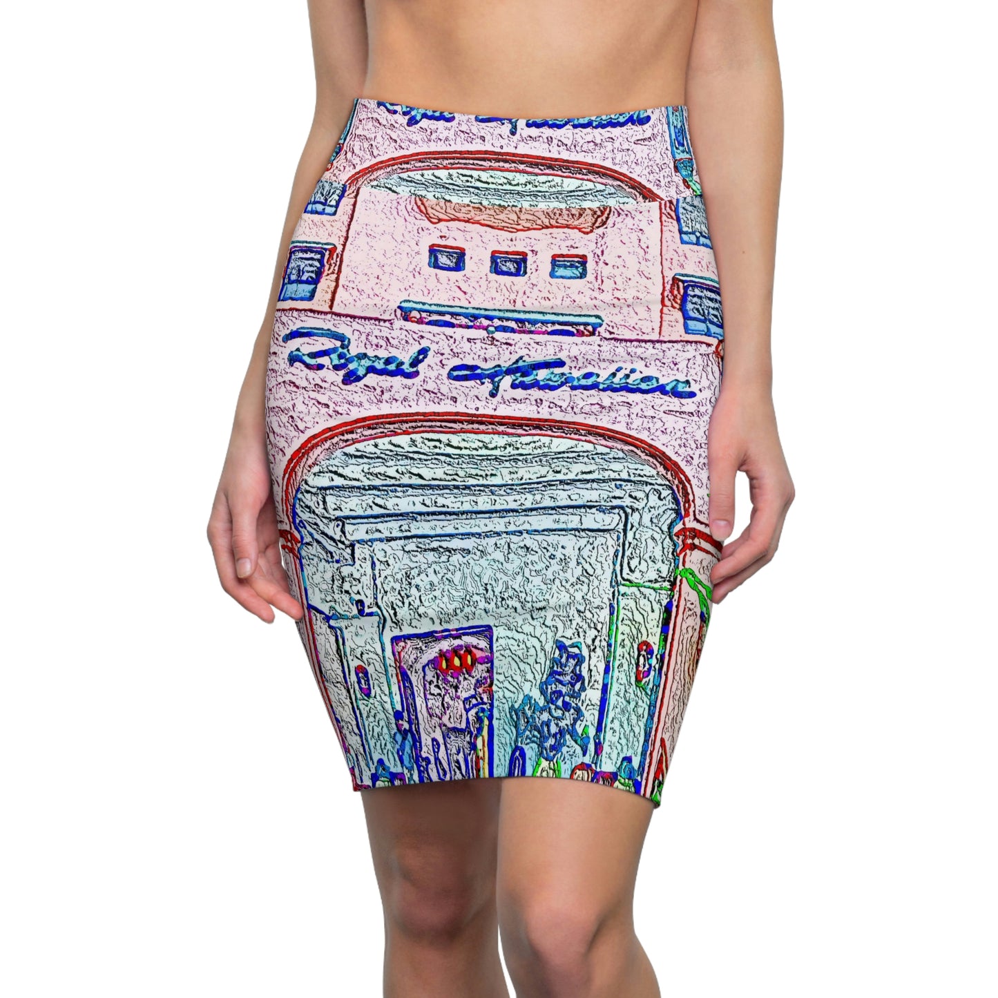 Women's Pencil Skirt ... "La Grande Entree" At: 'The Pink Palace' ... The Royal Hawai'ian ... Honolulu, HI ... '27Oct2014' ... Original Works ...