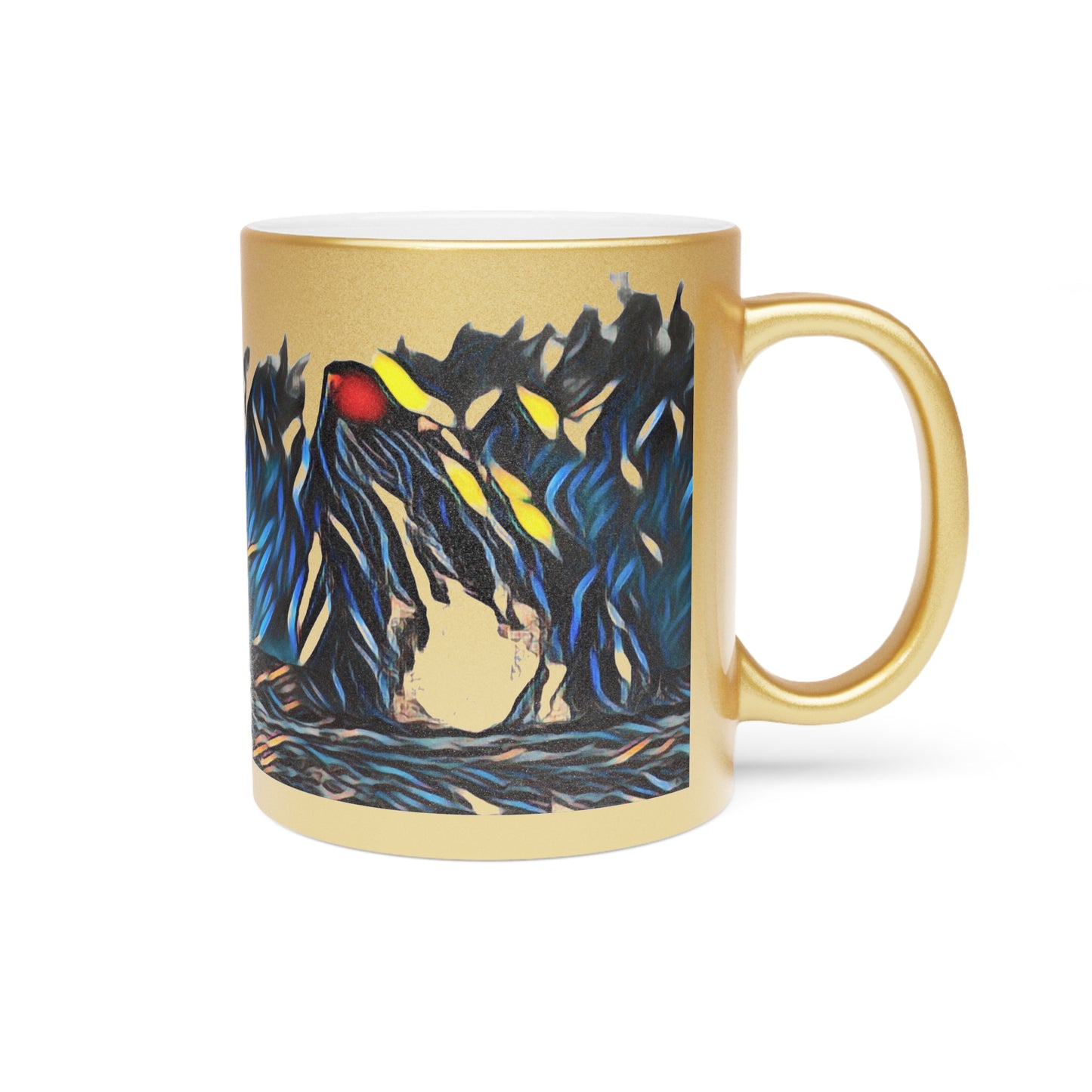 Metallic Mug (Silver\Gold) ... All-That-Color ... "Whale Breach With Style" ... KPH Photo ... Maui Humpback ... 21st Century ... Original Works ...