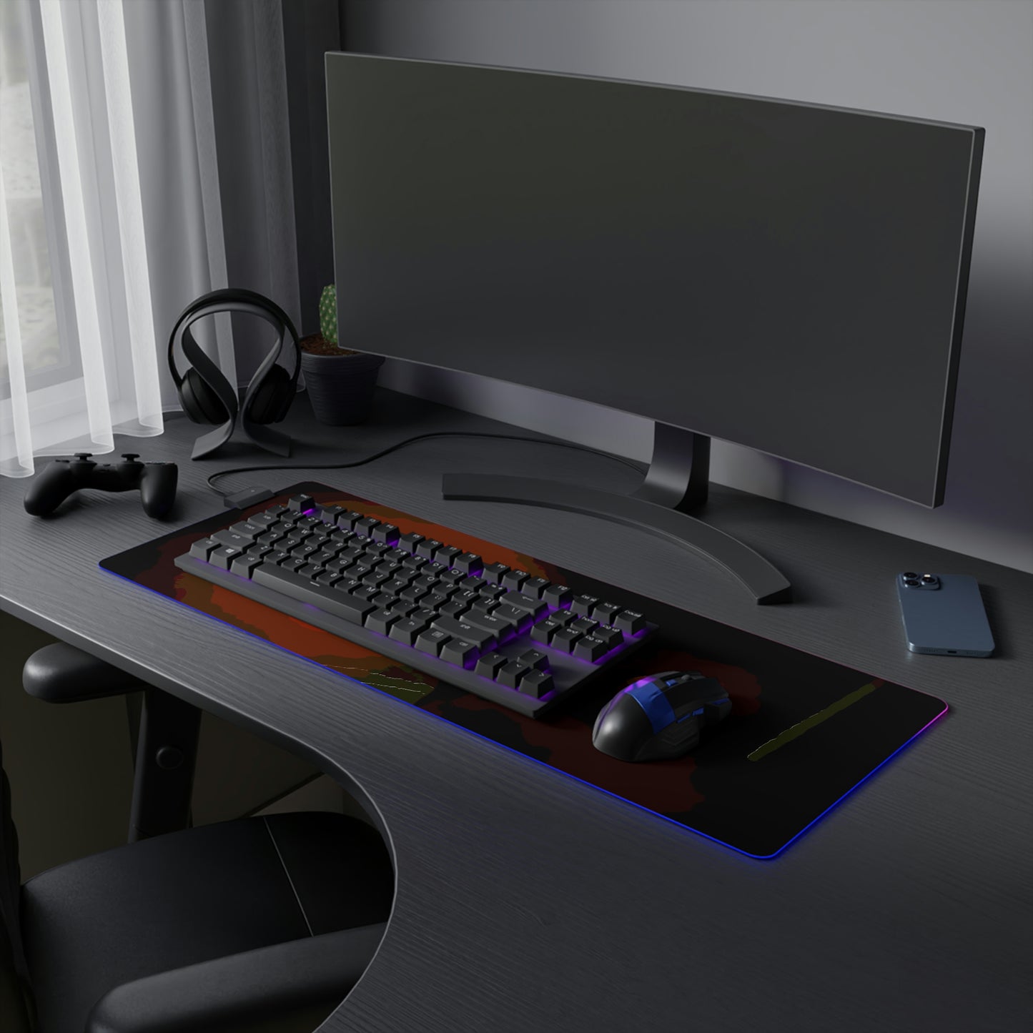LED Gaming Mouse Pad ... Ruger .357 Magnum Early-Morning-Target-Practice ... 'Circa April 2022' ... Original Works ...
