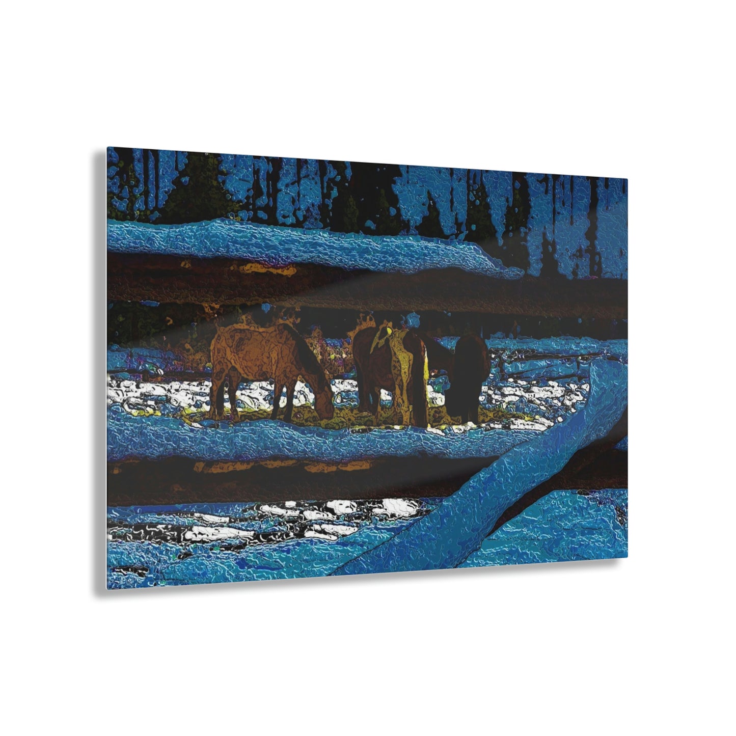 Acrylic Prints ... A Horse ... A Saddle ...  Foraging Through The Snow ...  An_Asses 'Cry' ... Central Idaho, November 2022 ...  Original Works ...